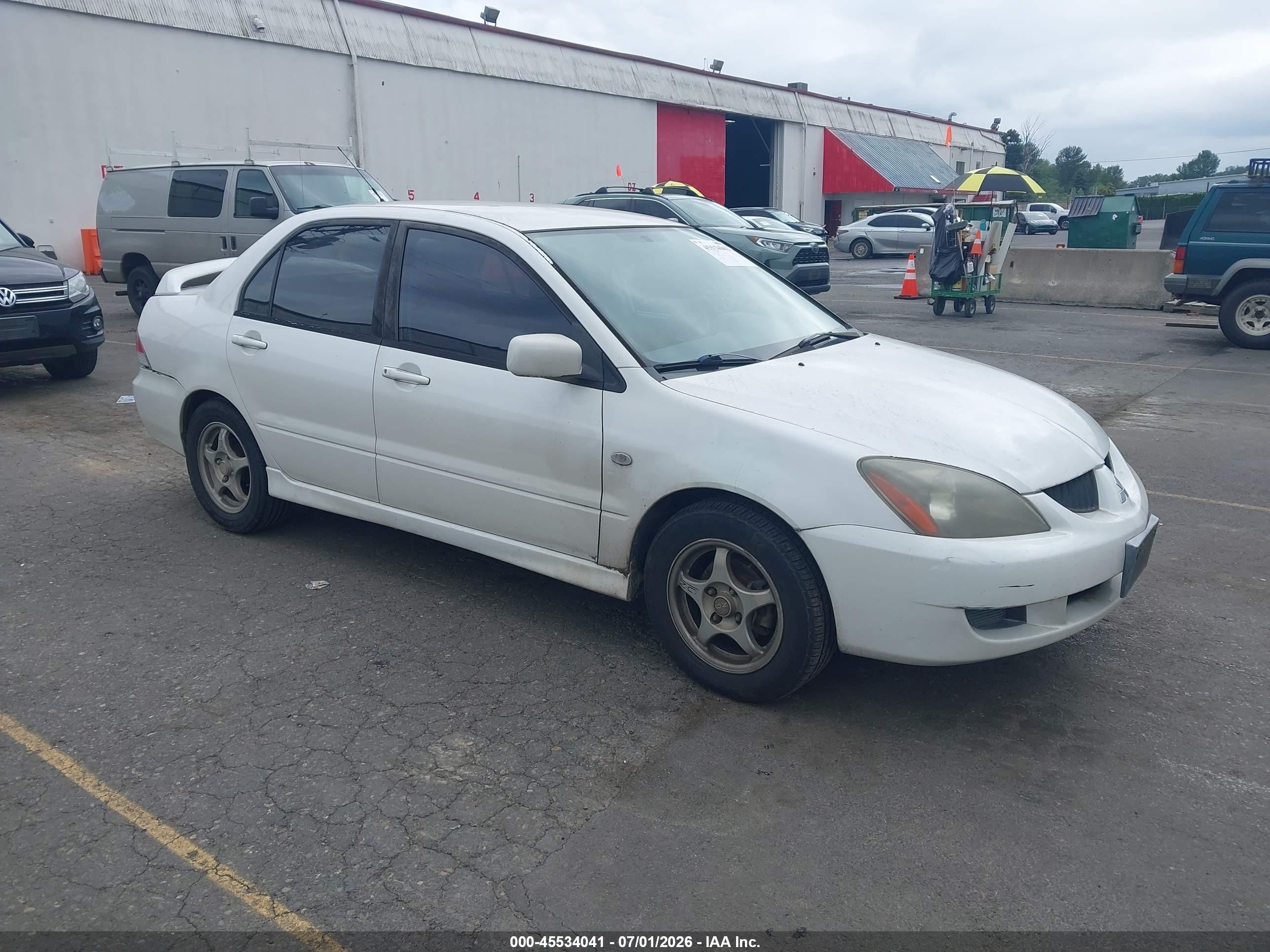 2004 Mitsubishi Lancer Oz Rally White vin: JA3AJ86E34U021070