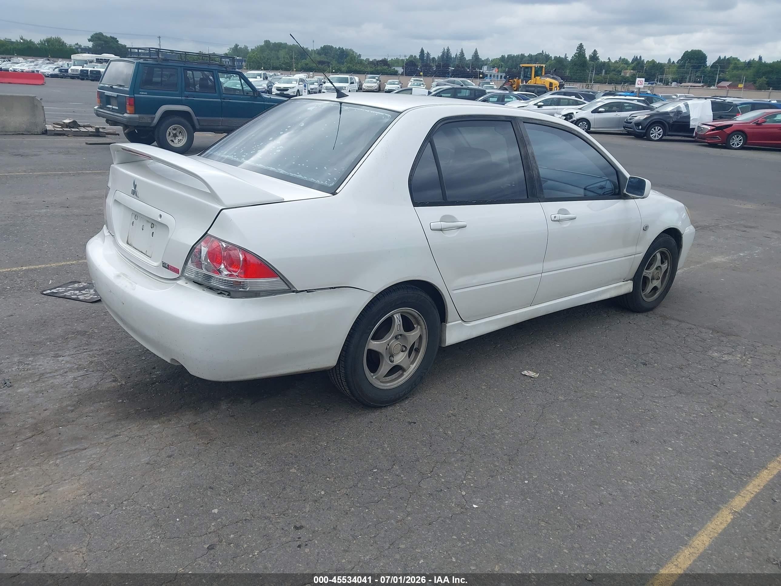 2004 Mitsubishi Lancer Oz Rally White vin: JA3AJ86E34U021070