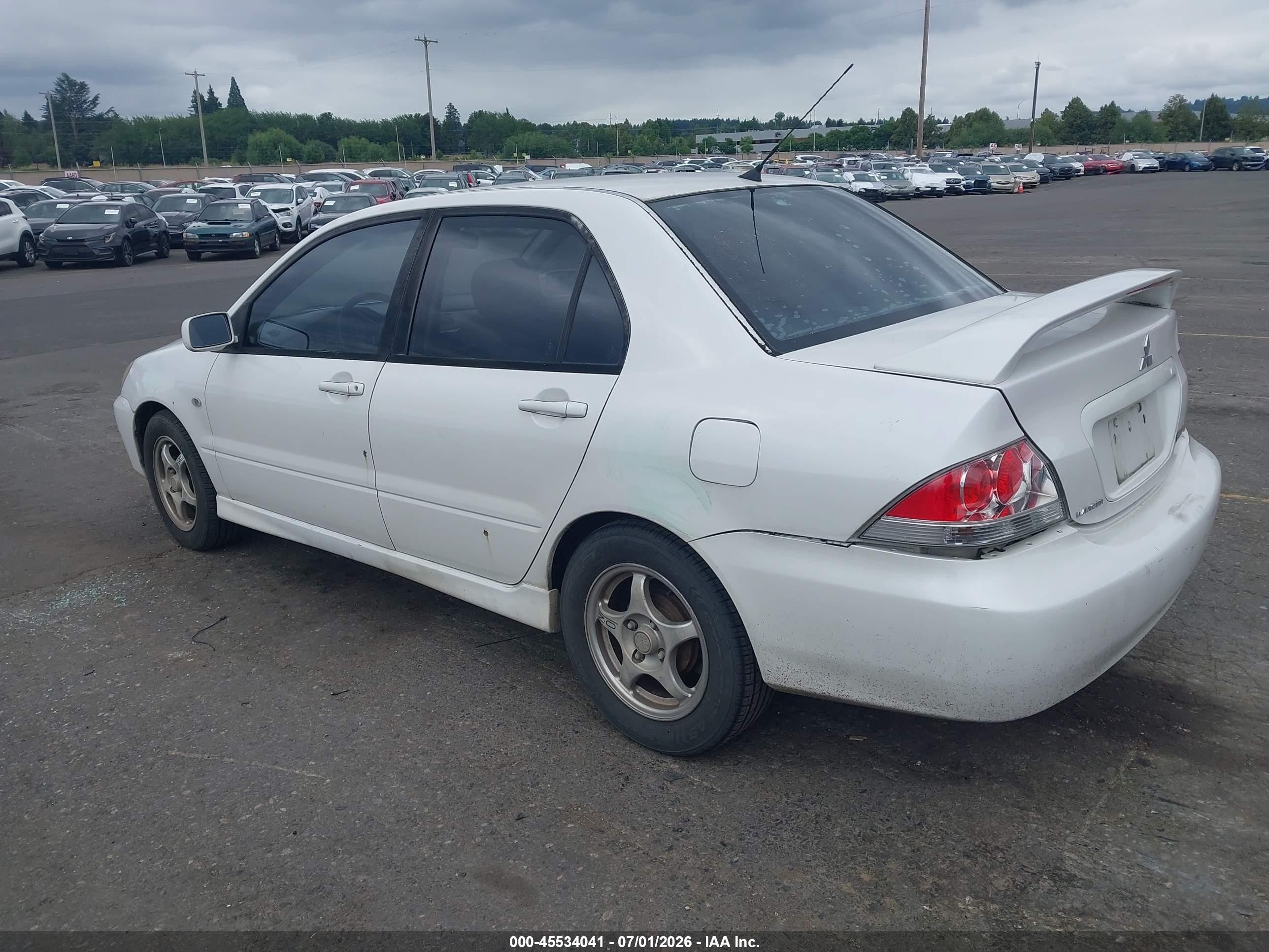 2004 Mitsubishi Lancer Oz Rally White vin: JA3AJ86E34U021070