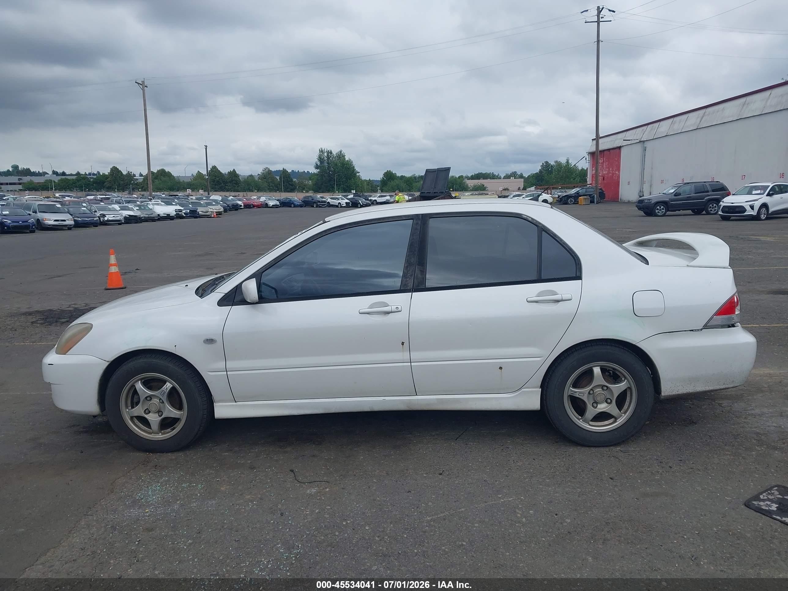 2004 Mitsubishi Lancer Oz Rally White vin: JA3AJ86E34U021070