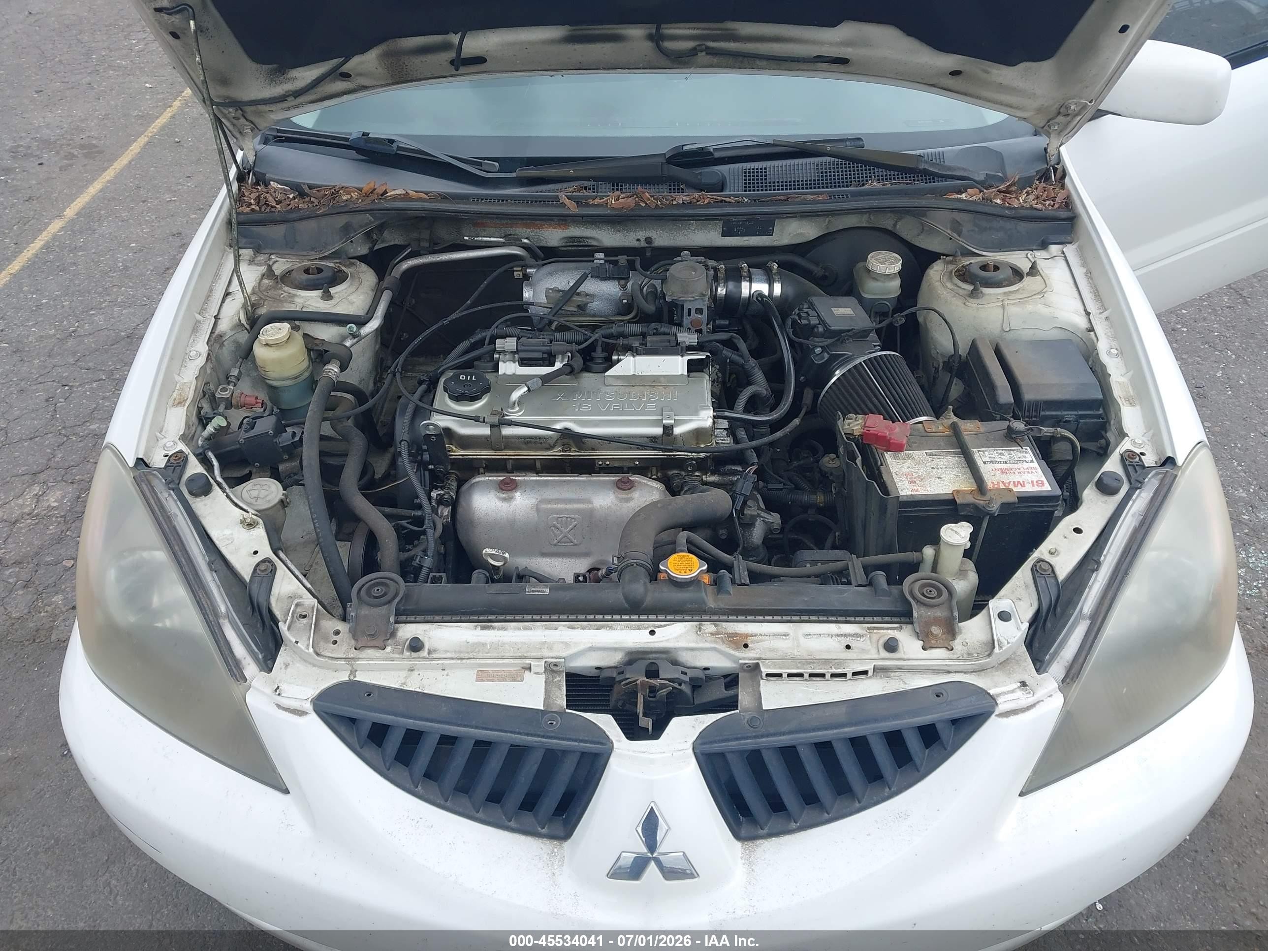 2004 Mitsubishi Lancer Oz Rally White vin: JA3AJ86E34U021070