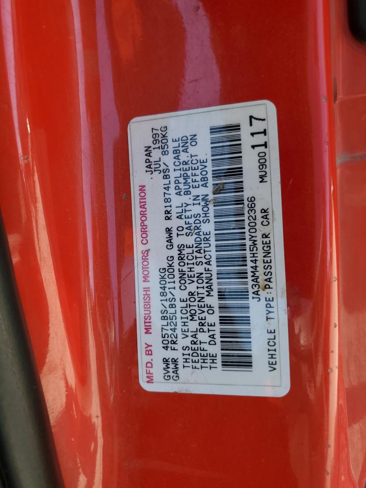 1998 Mitsubishi 3000 Gt  Orange vin: JA3AM44H5WY002366