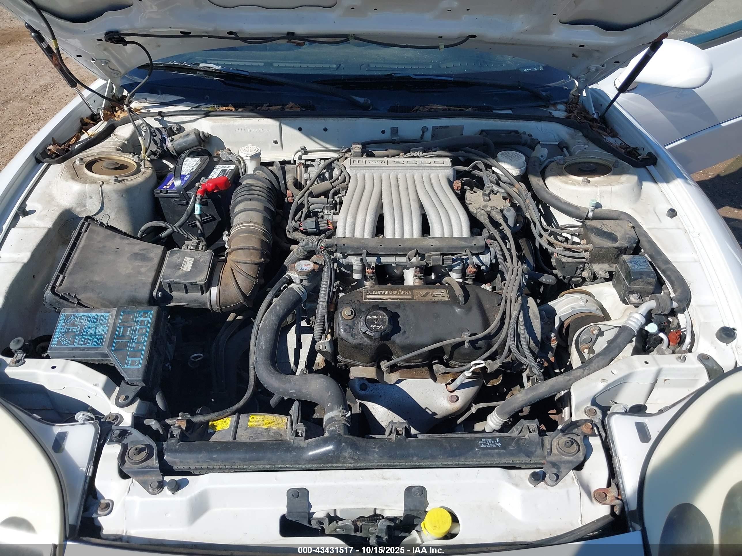 1998 Mitsubishi 3000 Gt   White vin: JA3AM44H7WY002692