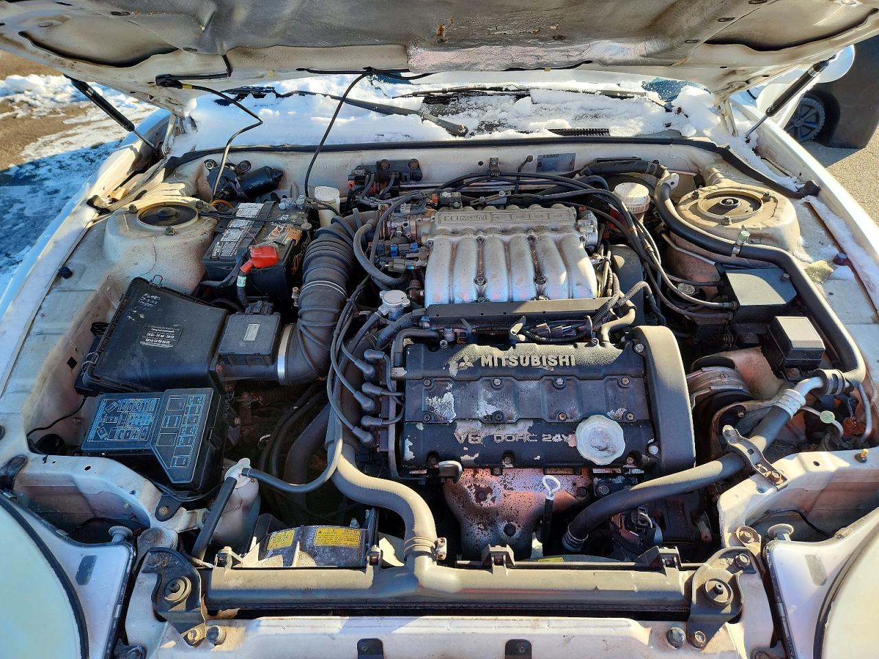 1996 Mitsubishi 3000 Gt White vin: JA3AM84J8TY003999