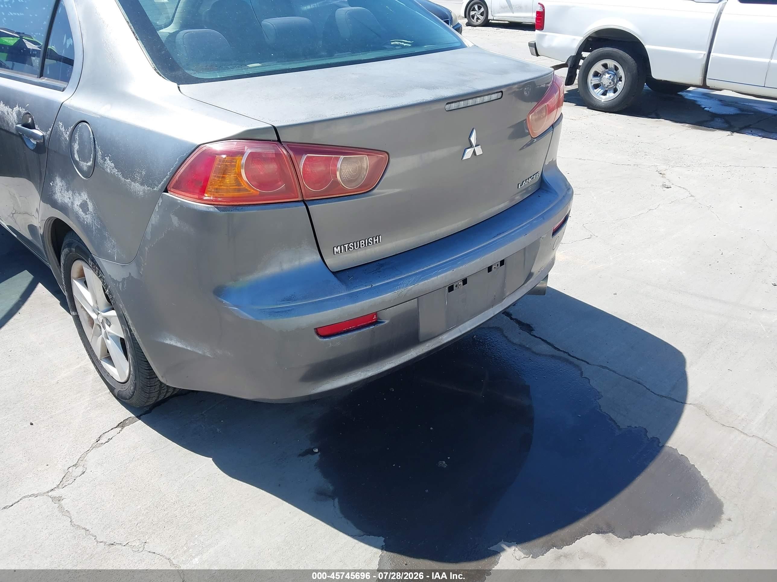 2009 Mitsubishi Lancer Es/es-sport Gray vin: JA3AU26U09U019683