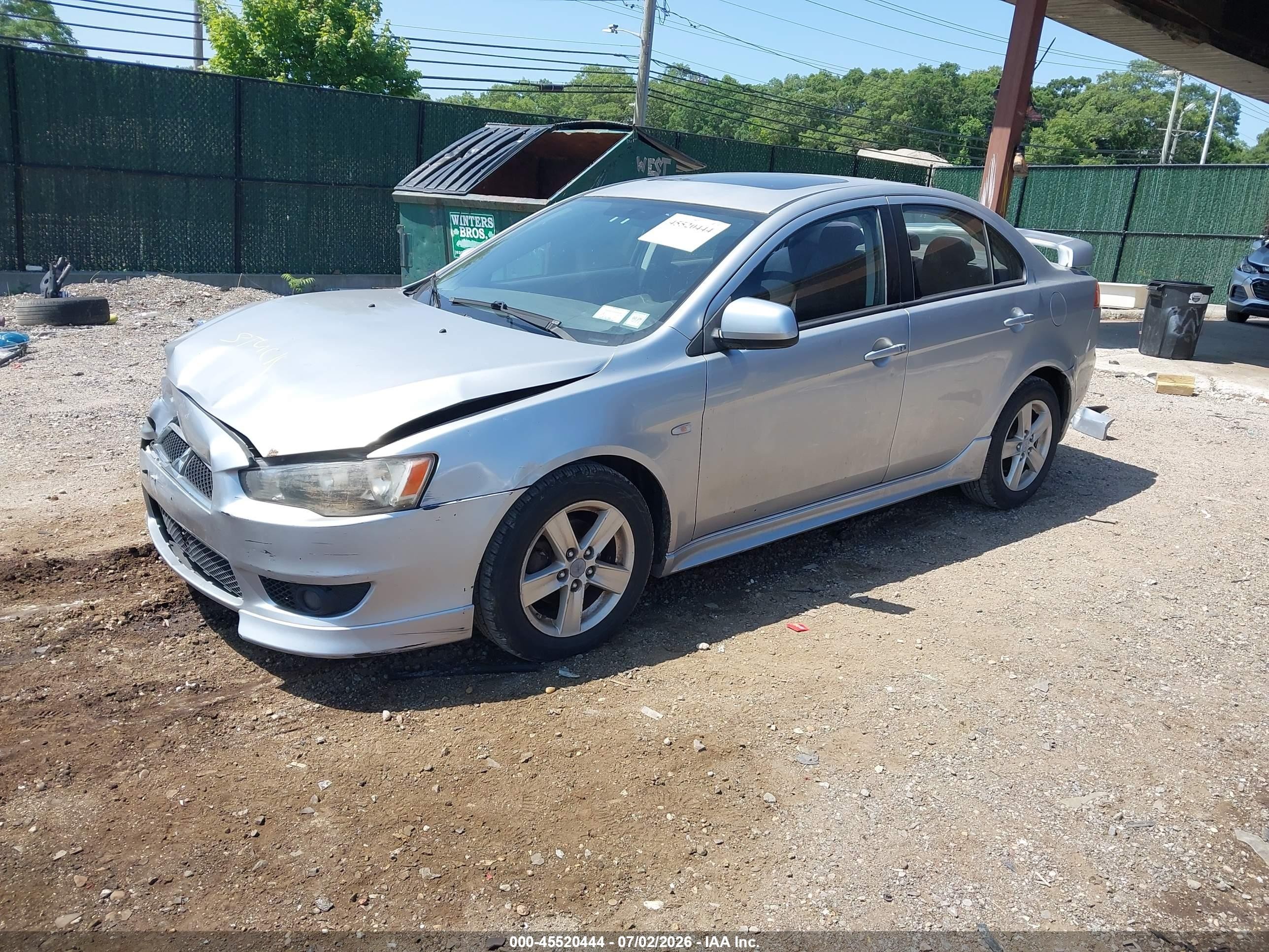 2009 Mitsubishi Lancer Es/es-sport Gray vin: JA3AU26U09U028058