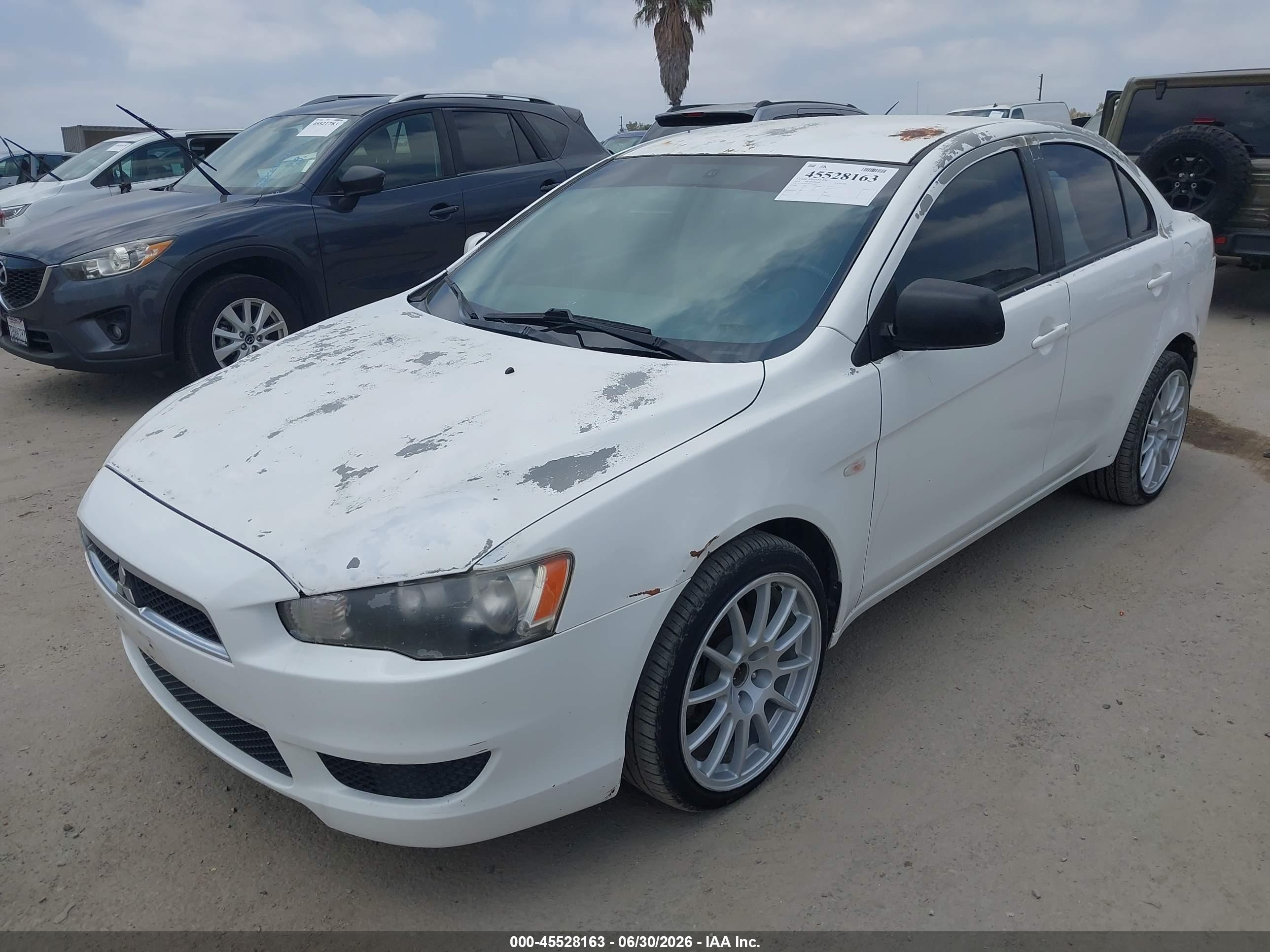 2008 Mitsubishi Lancer De/es White vin: JA3AU26U28U032305