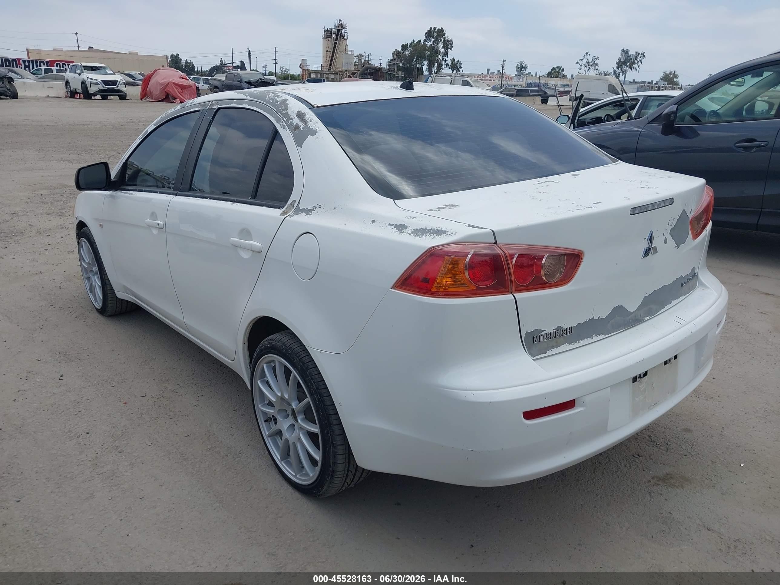 2008 Mitsubishi Lancer De/es White vin: JA3AU26U28U032305