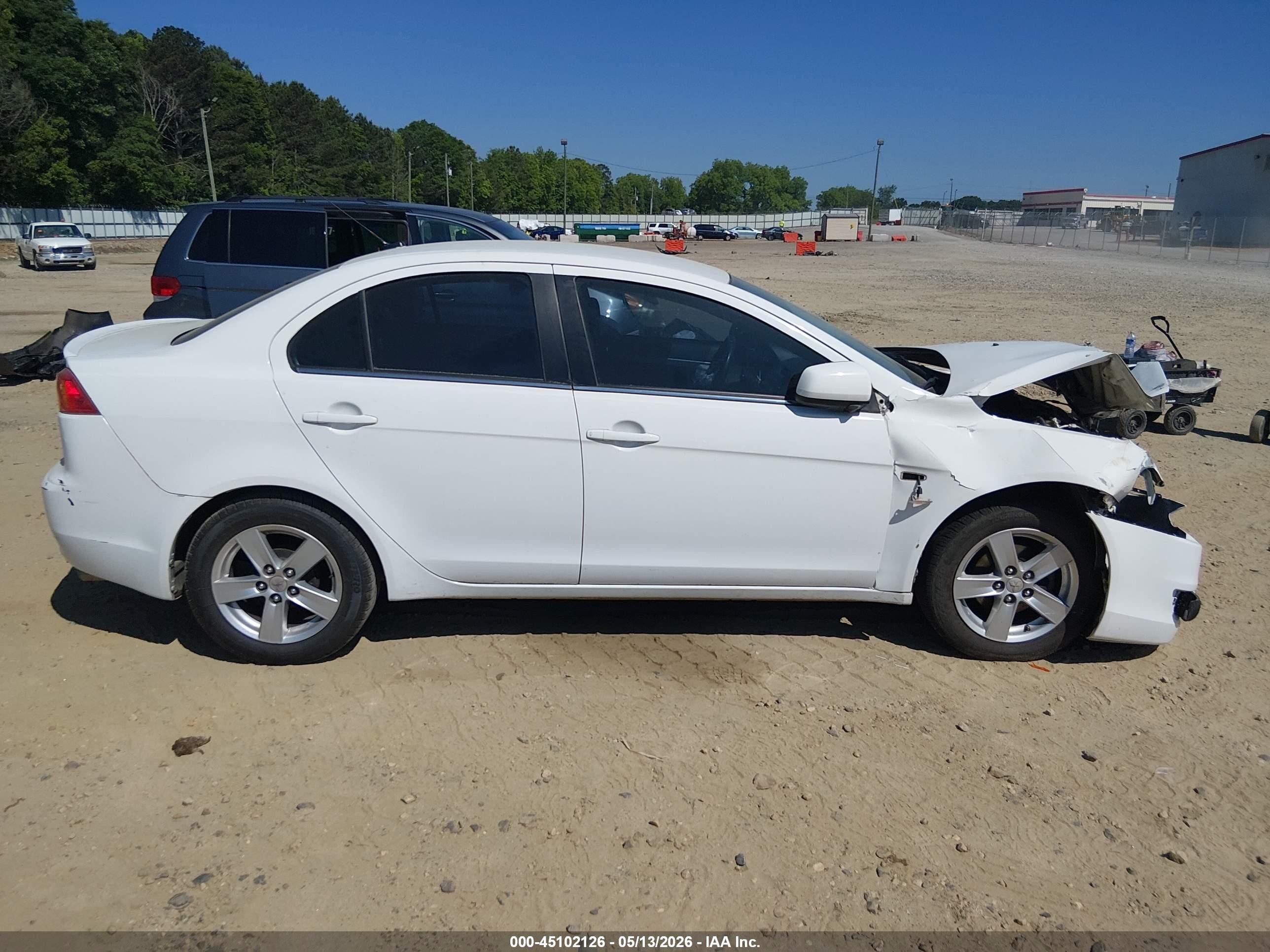 2008 Mitsubishi Lancer De/es White vin: JA3AU26U28U033888