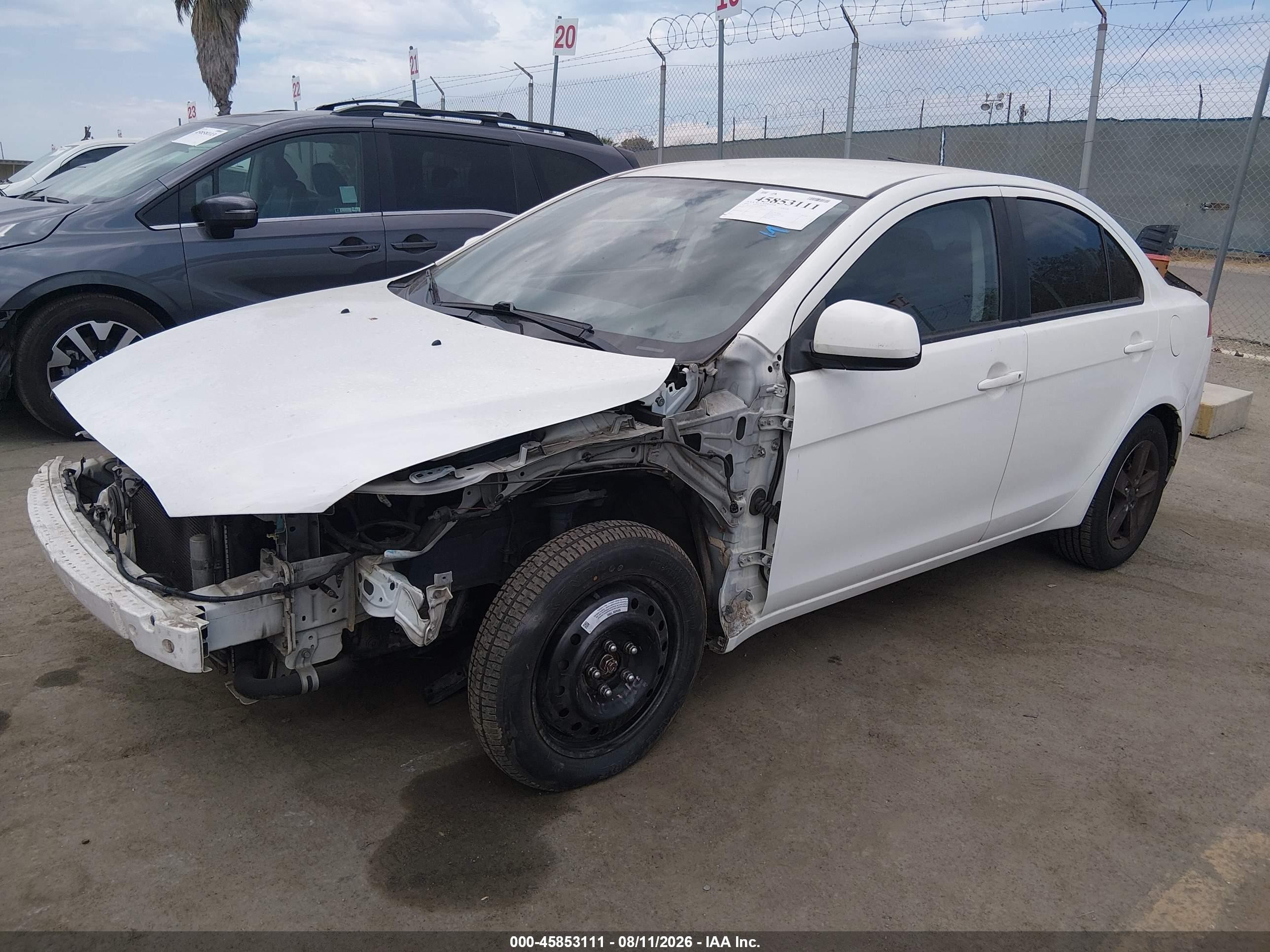 2009 Mitsubishi Lancer Es/es-sport White vin: JA3AU26U49U040679