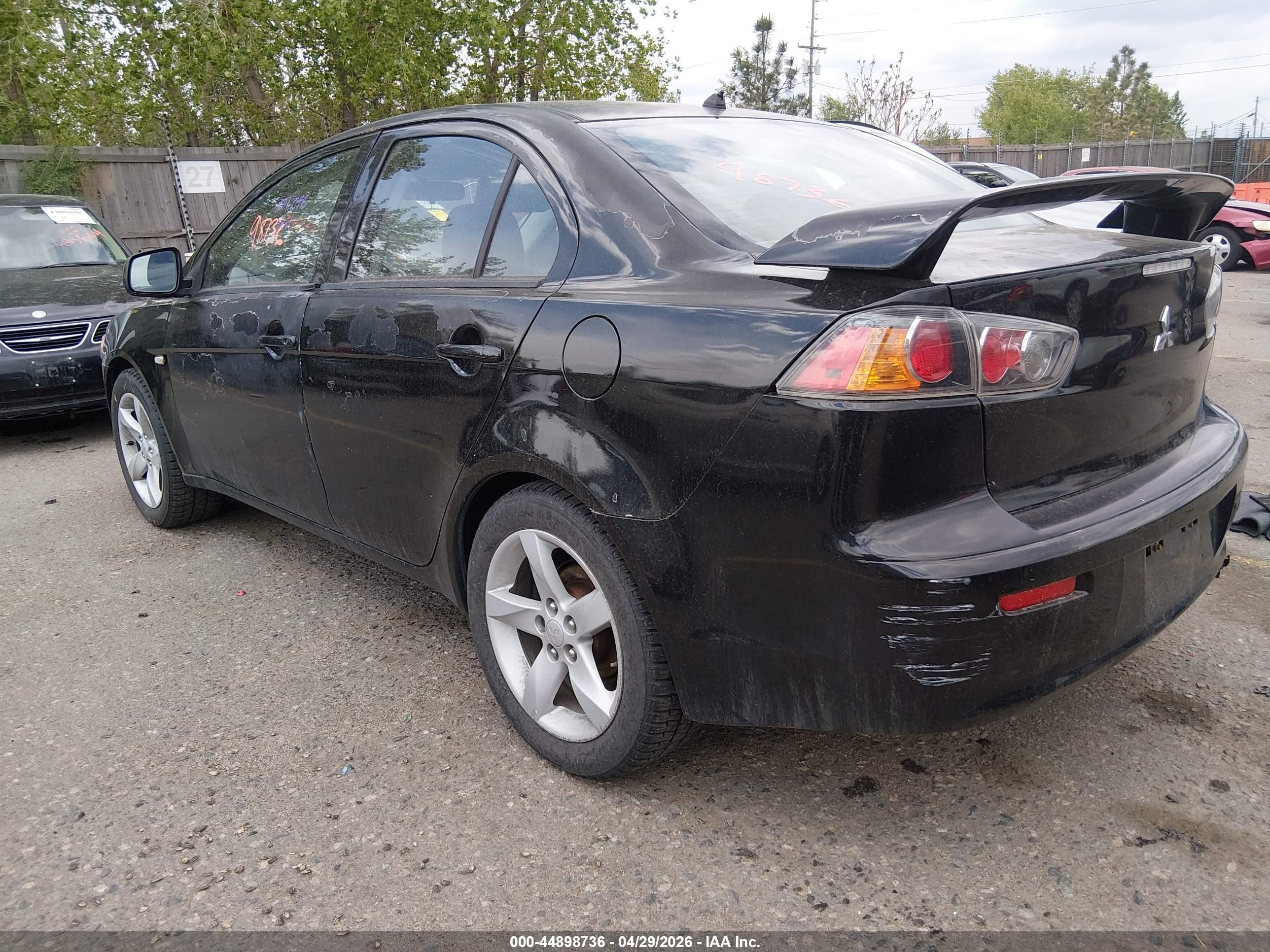 2008 Mitsubishi Lancer De/es Black vin: JA3AU26U78U001048