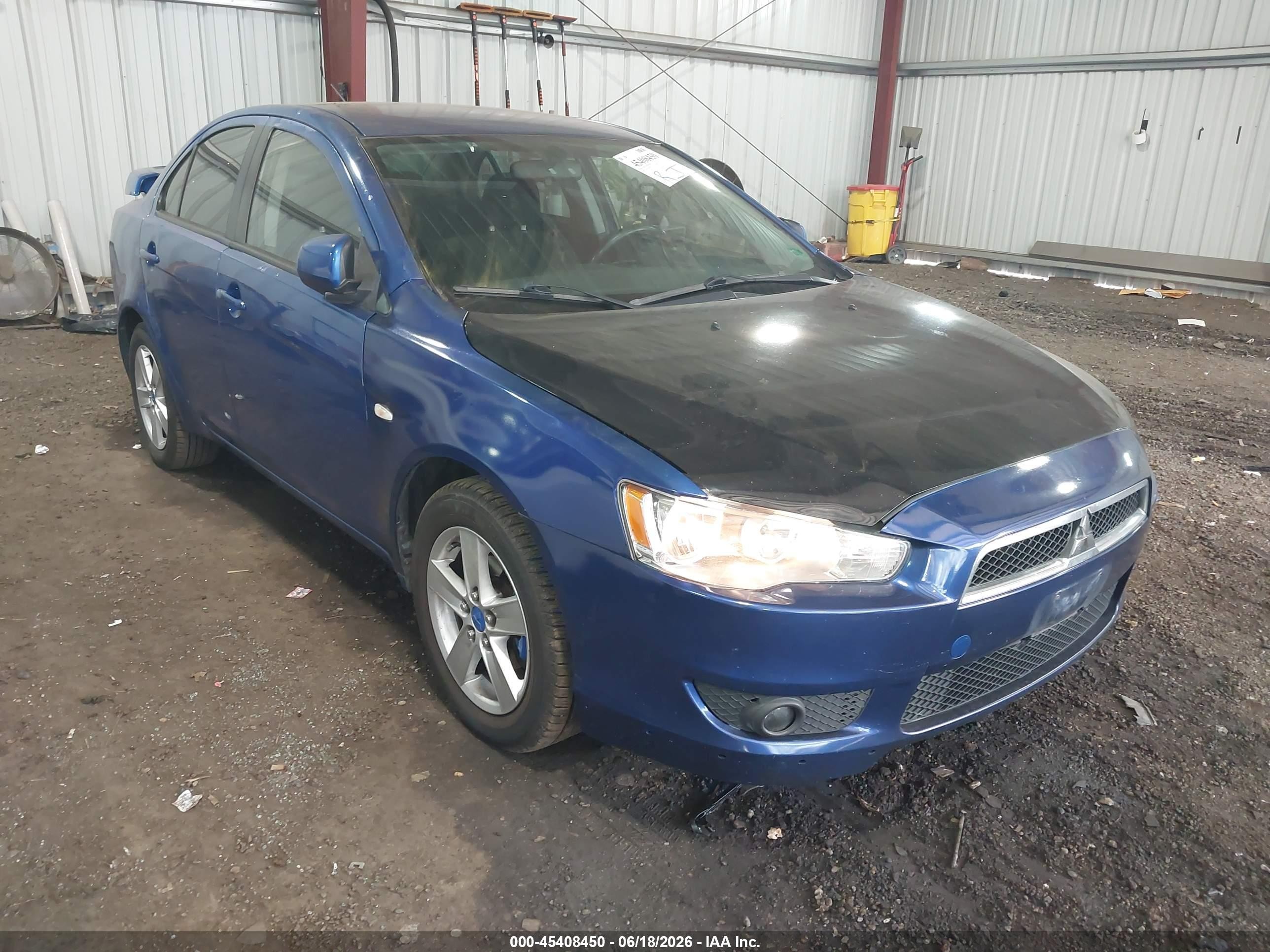 2009 Mitsubishi Lancer Es/es-sport Blue vin: JA3AU26U89U034674