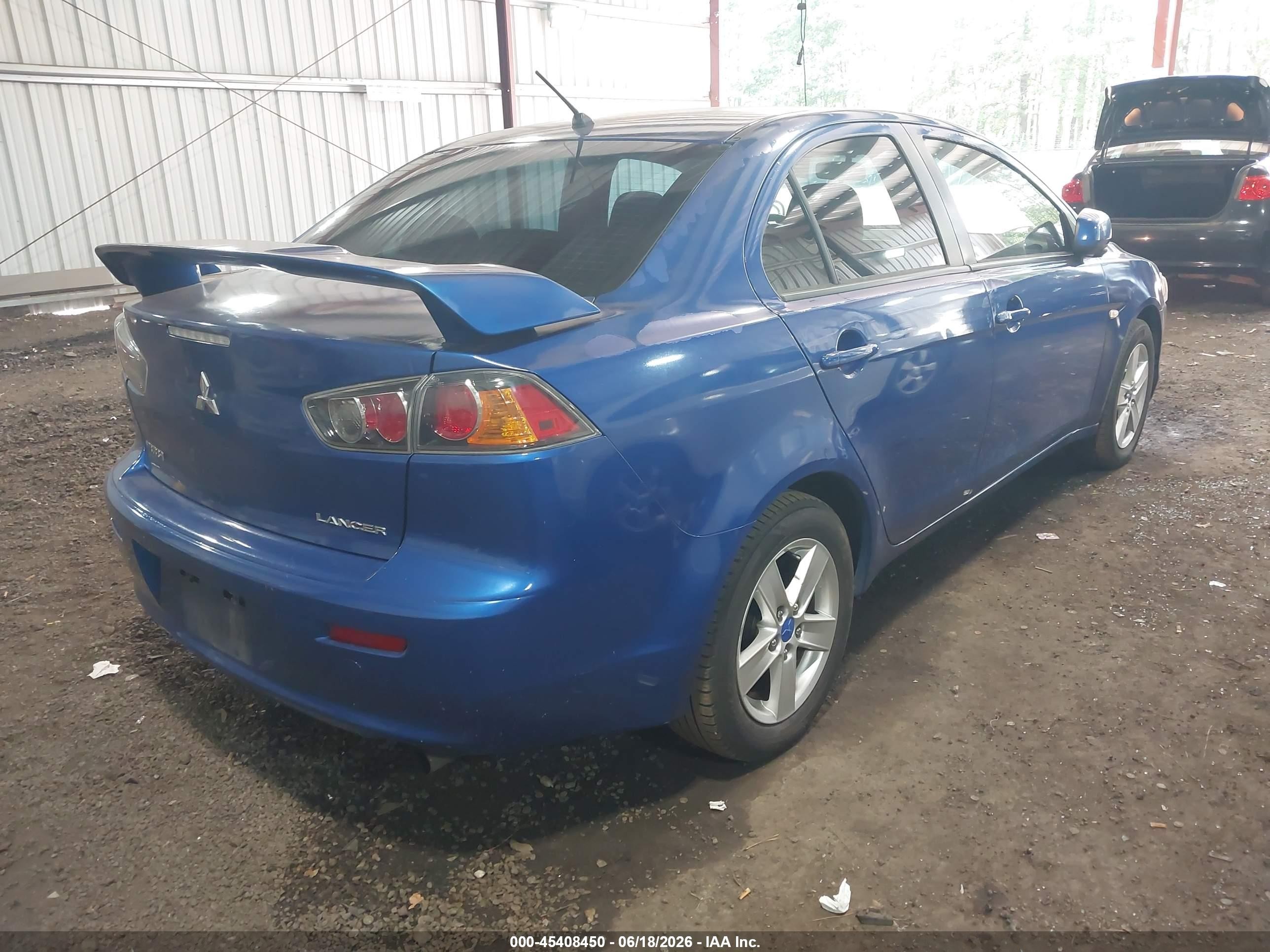2009 Mitsubishi Lancer Es/es-sport Blue vin: JA3AU26U89U034674