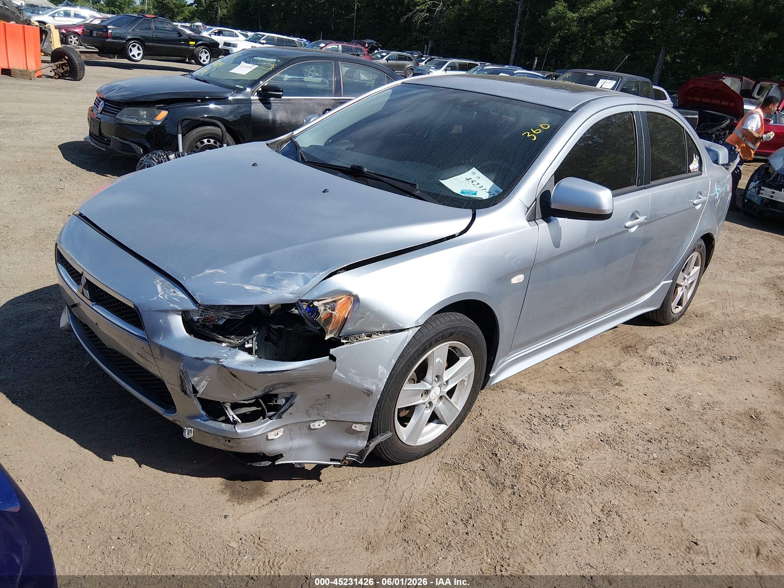 2009 Mitsubishi Lancer Es/es-sport Silver vin: JA3AU26UX9U018587