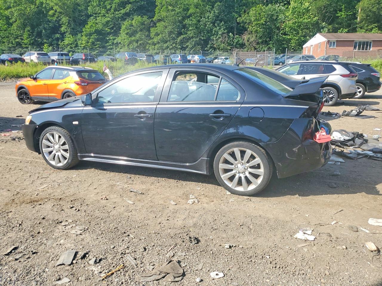 2008 Mitsubishi Lancer Gts Black vin: JA3AU86U28U045218