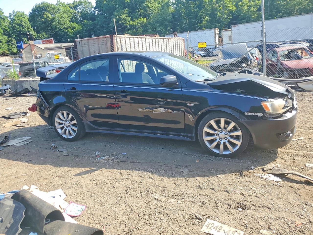 2008 Mitsubishi Lancer Gts Black vin: JA3AU86U28U045218