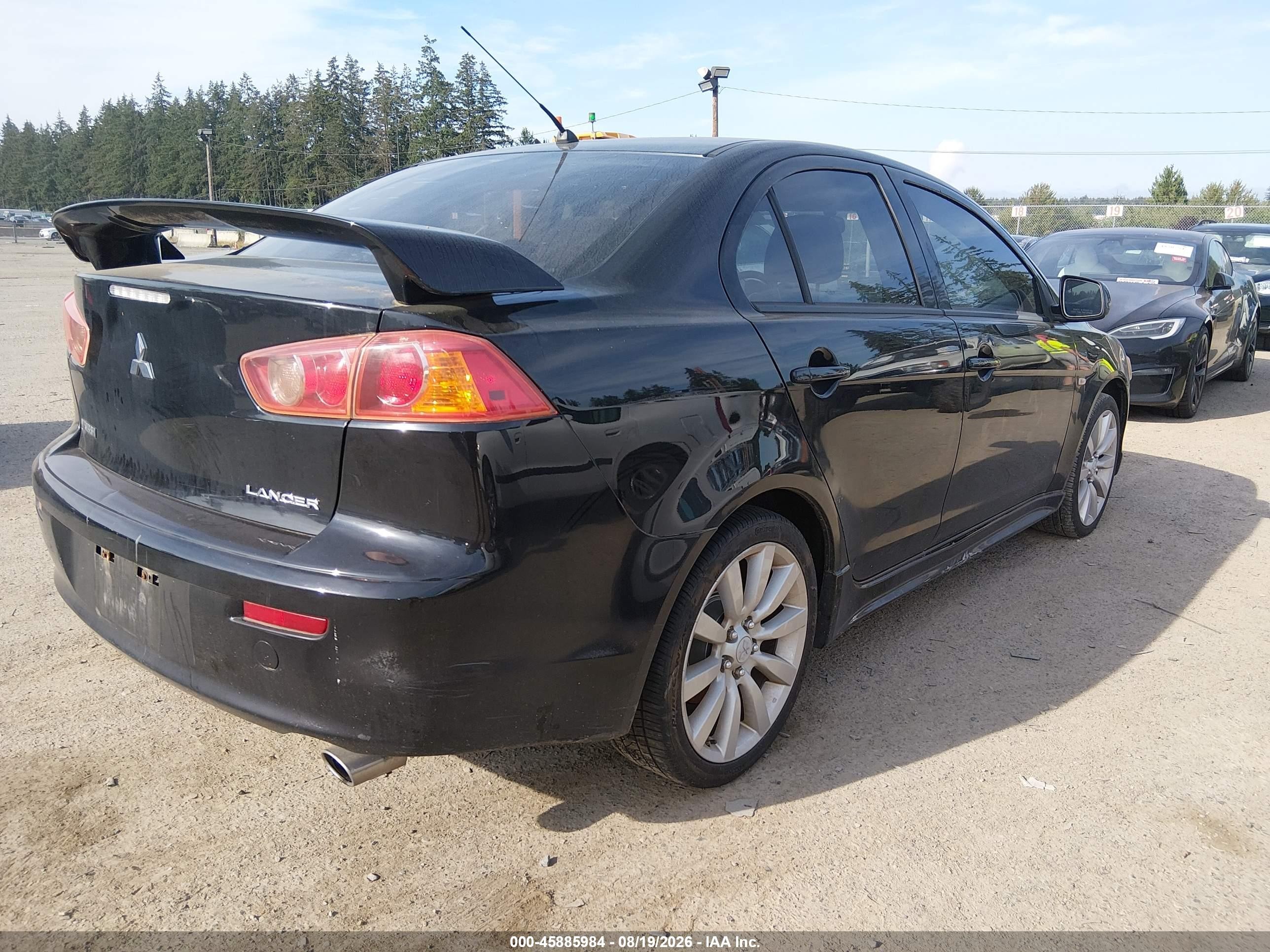 2008 Mitsubishi Lancer Gts Черный vin: JA3AU86U58U016912