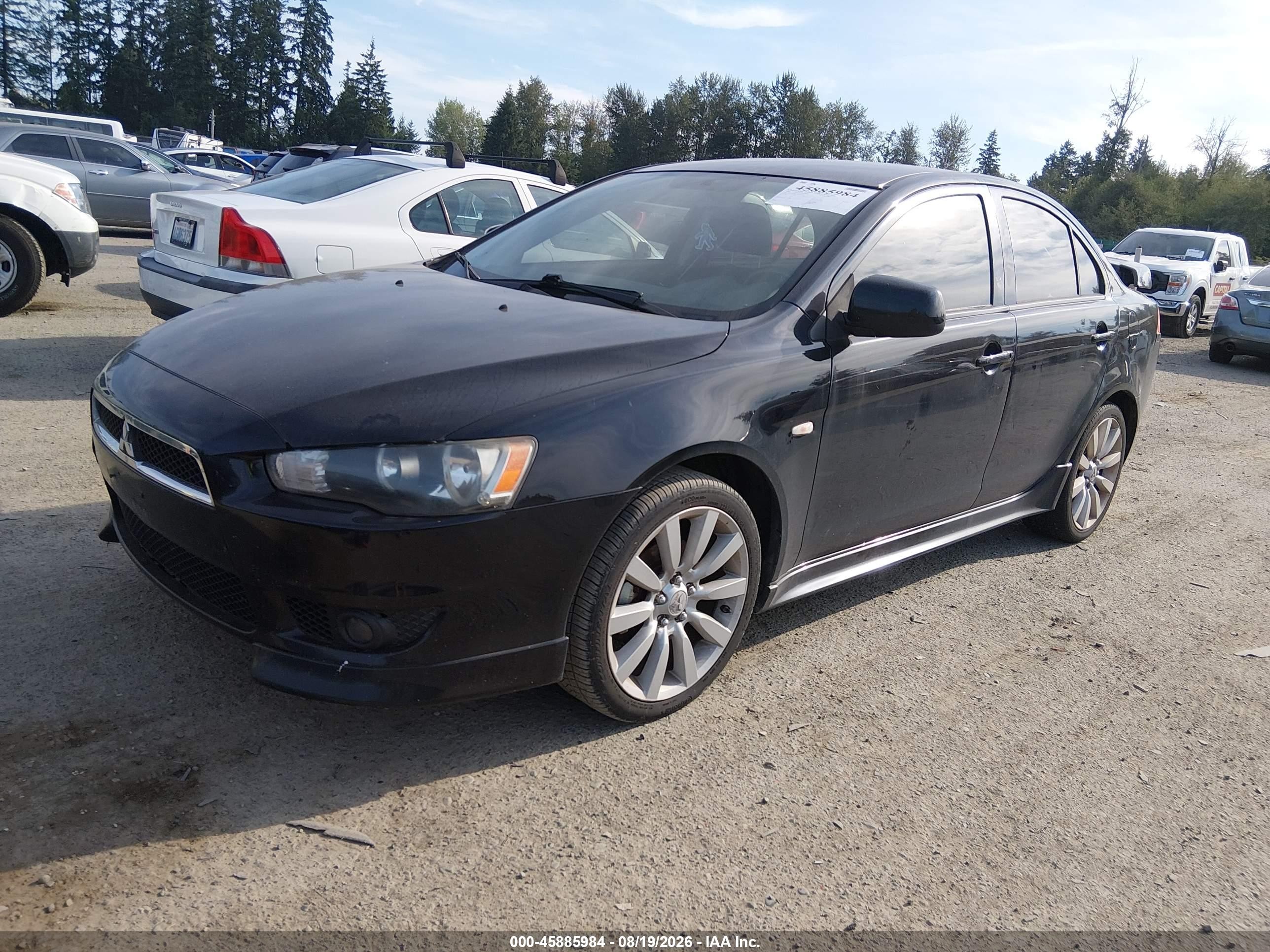 2008 Mitsubishi Lancer Gts Черный vin: JA3AU86U58U016912