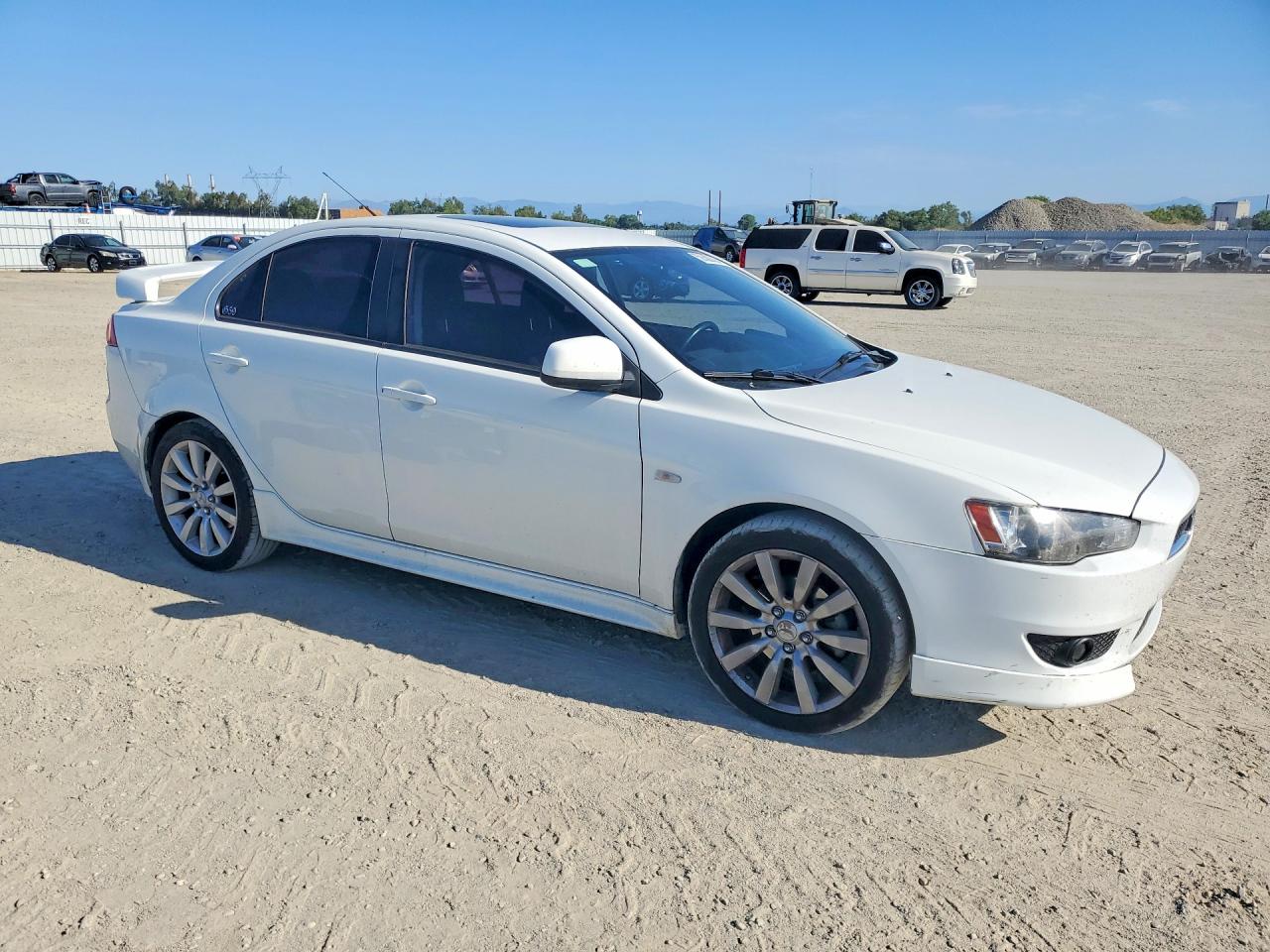 2008 Mitsubishi Lancer Gts White vin: JA3AU86U68U022993