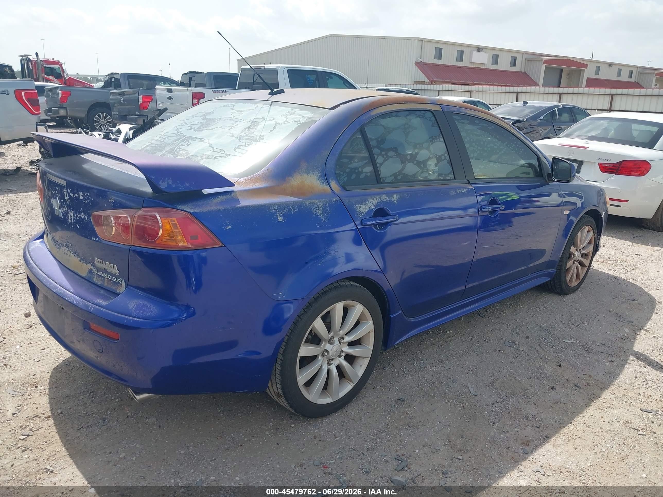 2008 Mitsubishi Lancer Gts Blue vin: JA3AU86UX8U031616