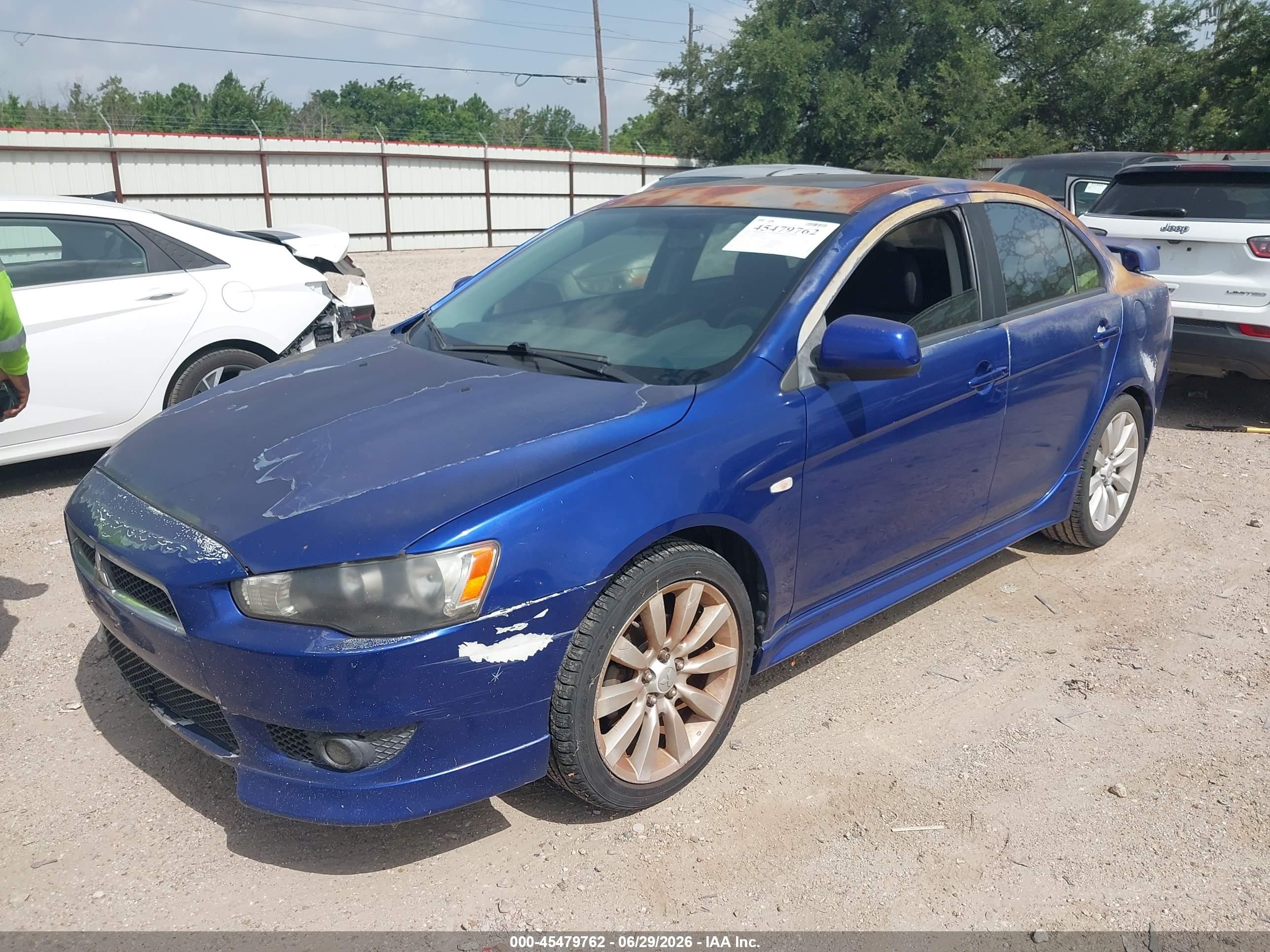 2008 Mitsubishi Lancer Gts Blue vin: JA3AU86UX8U031616