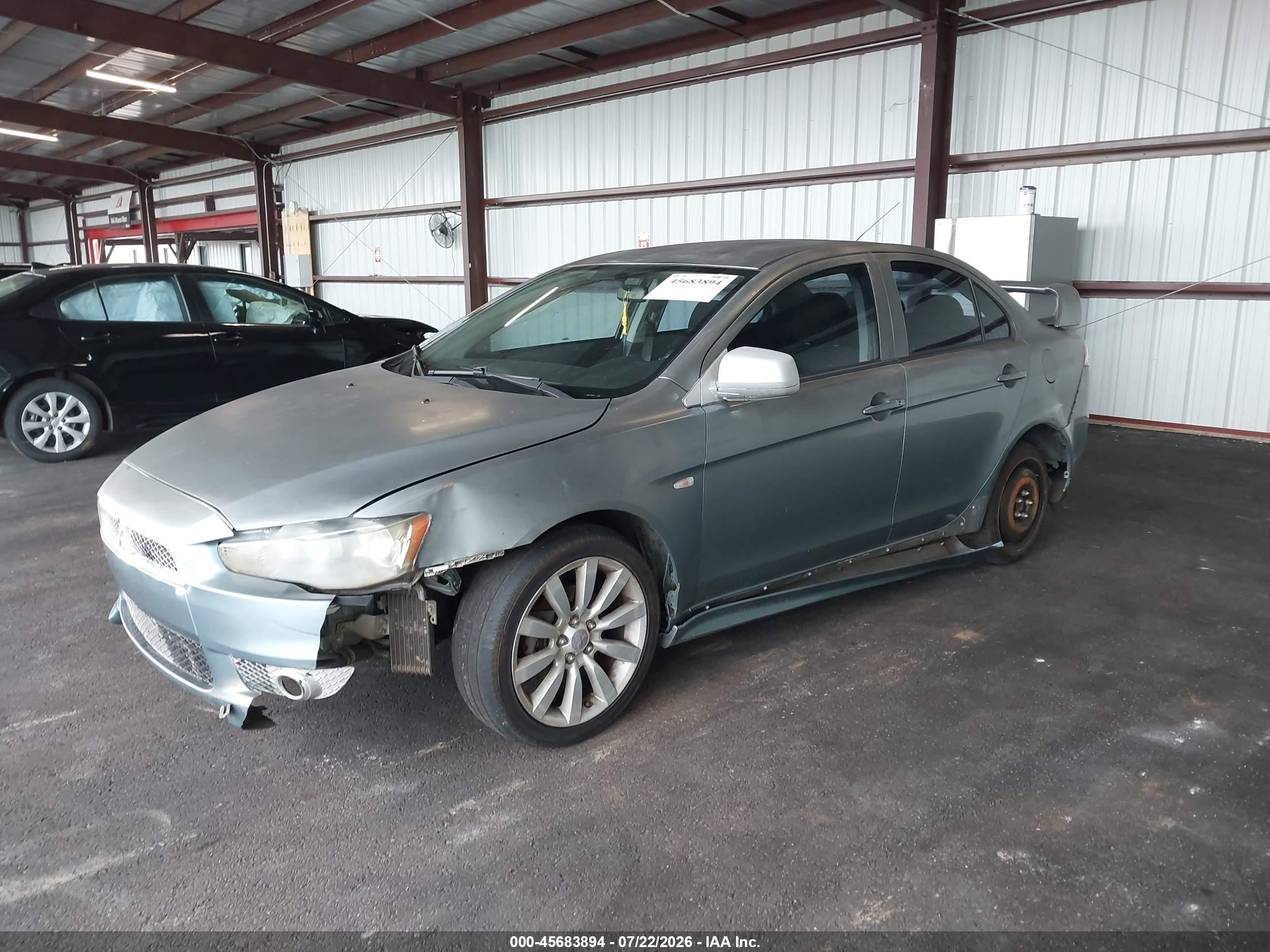 2008 Mitsubishi Lancer Gts Blue vin: JA3AU86UX8U045015