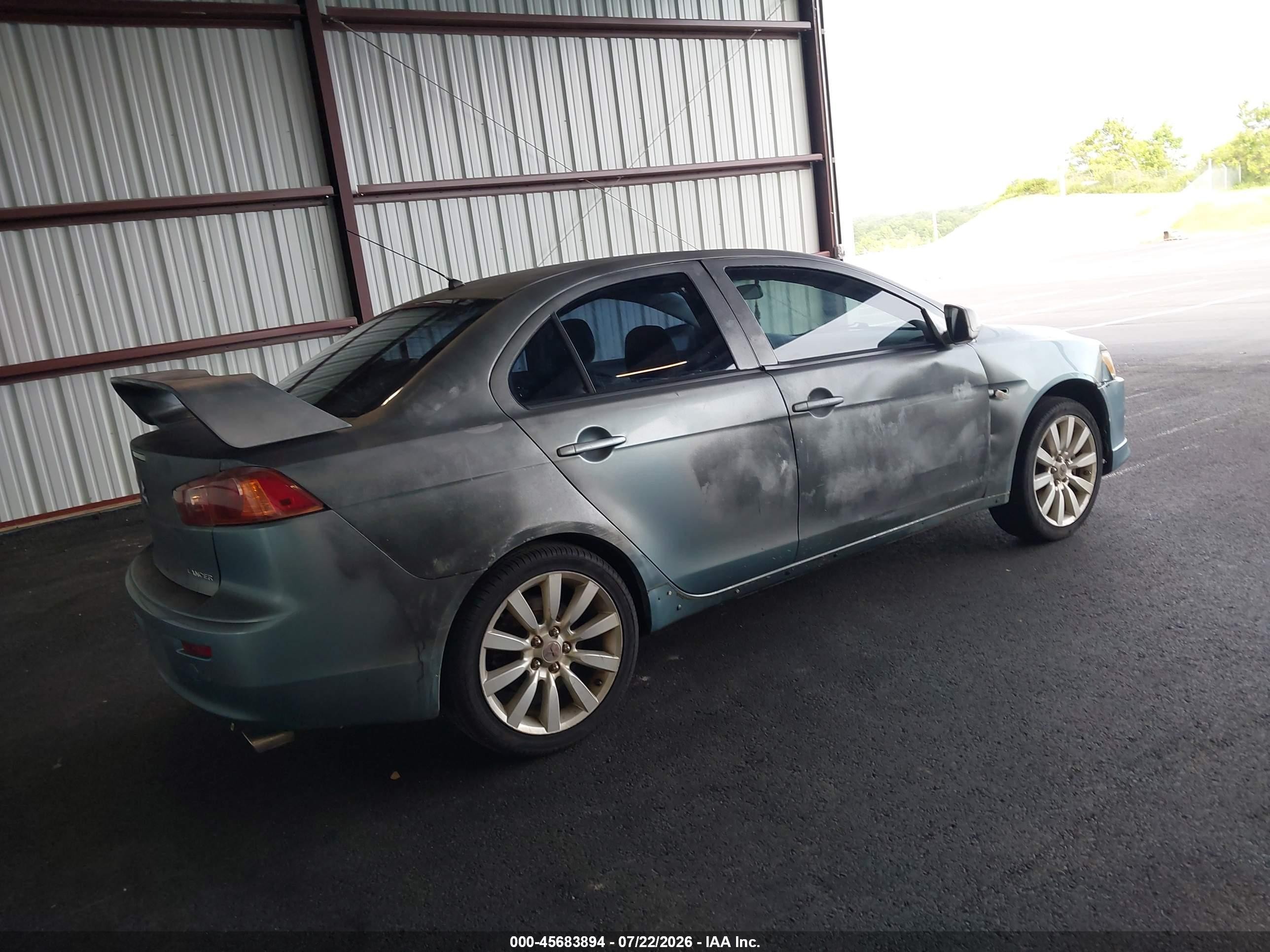 2008 Mitsubishi Lancer Gts Blue vin: JA3AU86UX8U045015