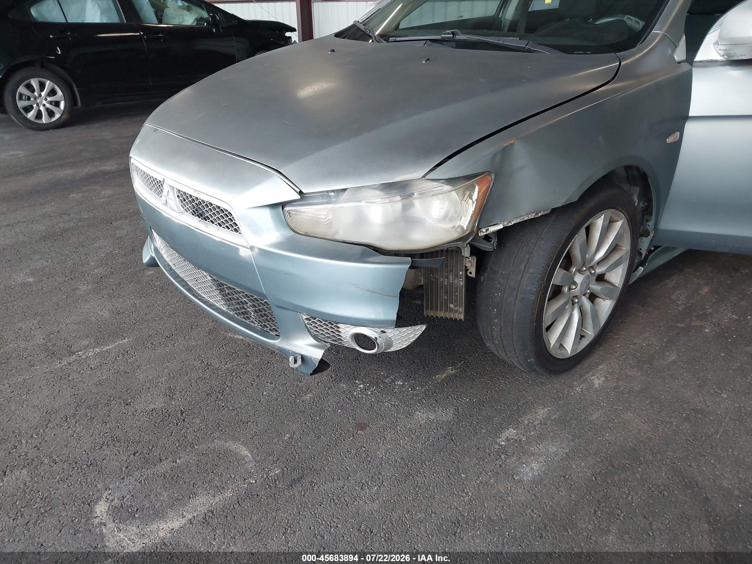 2008 Mitsubishi Lancer Gts Blue vin: JA3AU86UX8U045015