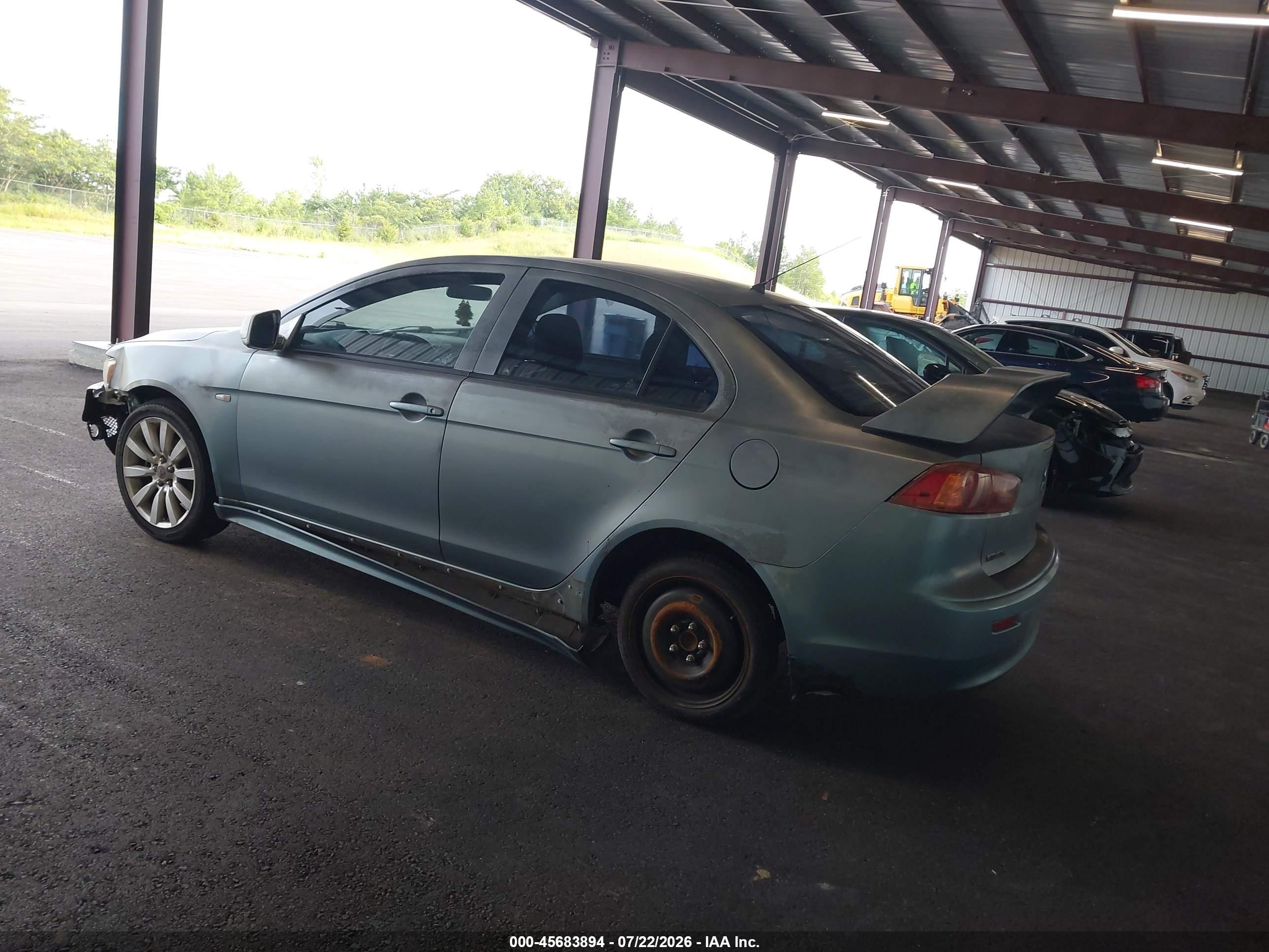 2008 Mitsubishi Lancer Gts Blue vin: JA3AU86UX8U045015