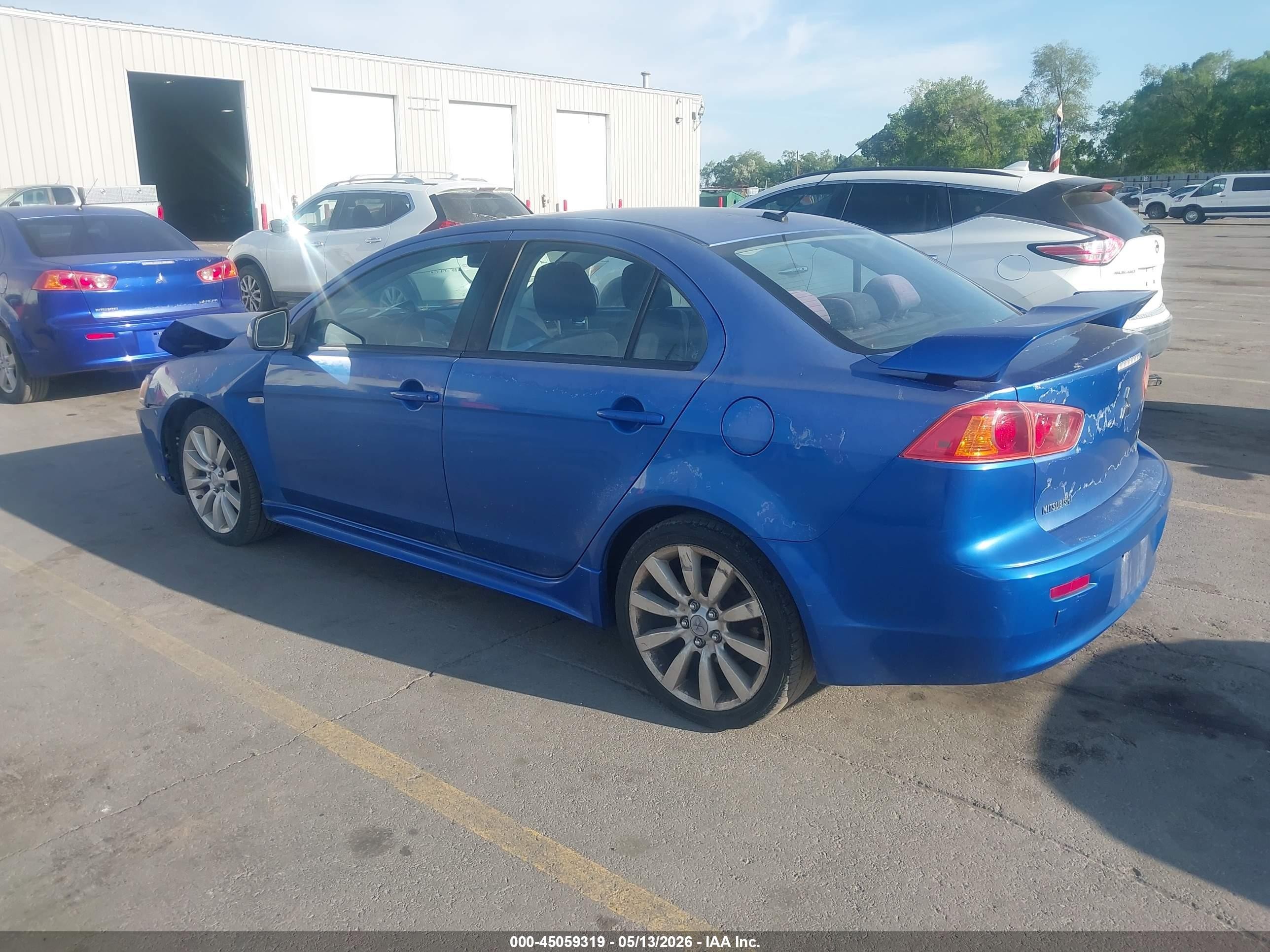 2009 Mitsubishi Lancer Gts Blue vin: JA3AU86W19U033404