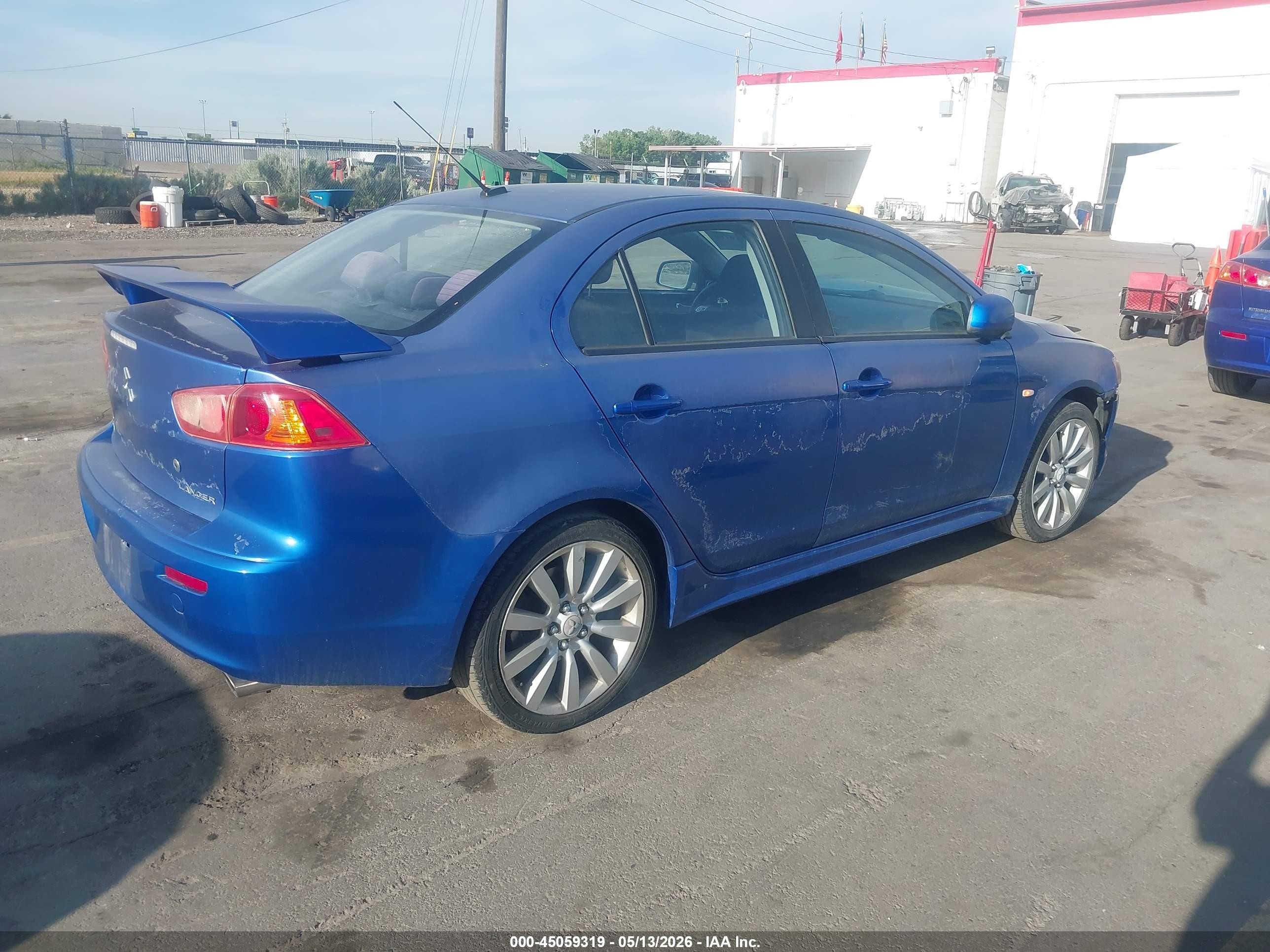 2009 Mitsubishi Lancer Gts Blue vin: JA3AU86W19U033404