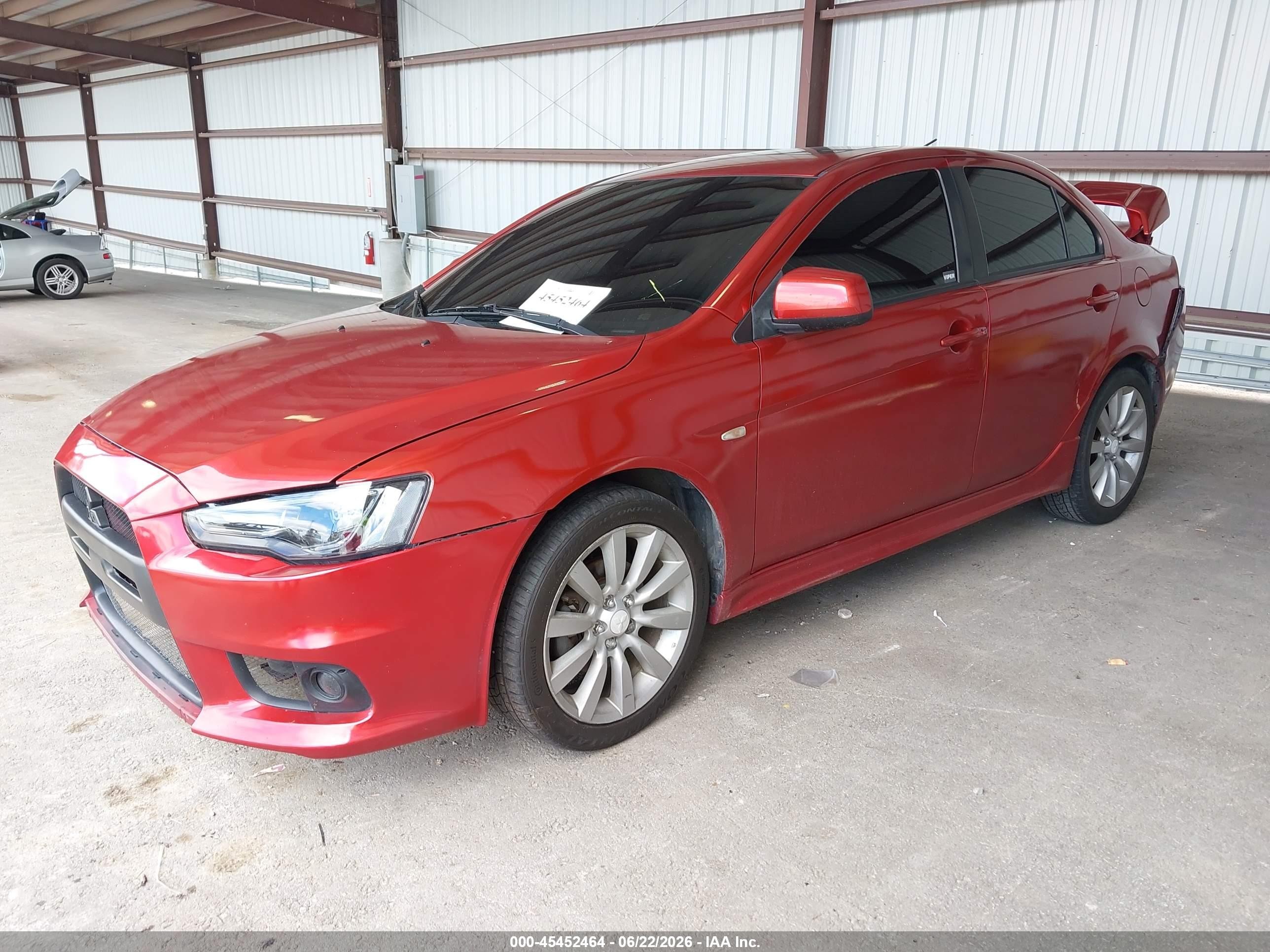 2009 Mitsubishi Lancer Gts Red vin: JA3AU86W39U040645