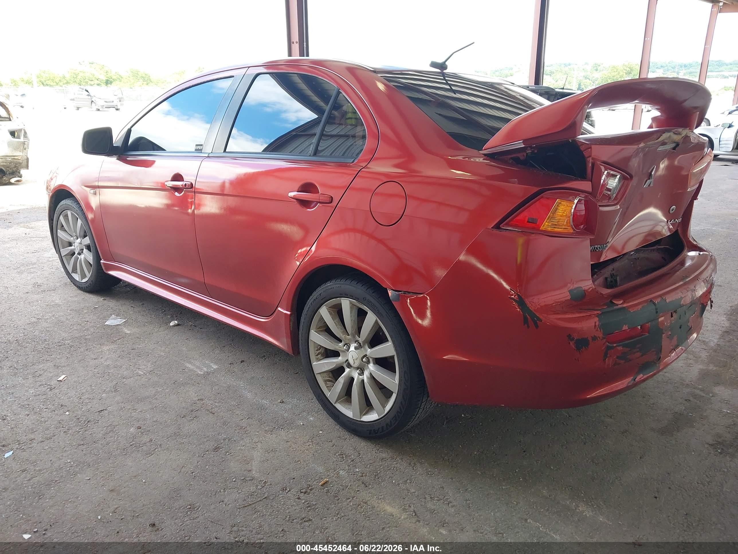 2009 Mitsubishi Lancer Gts Red vin: JA3AU86W39U040645