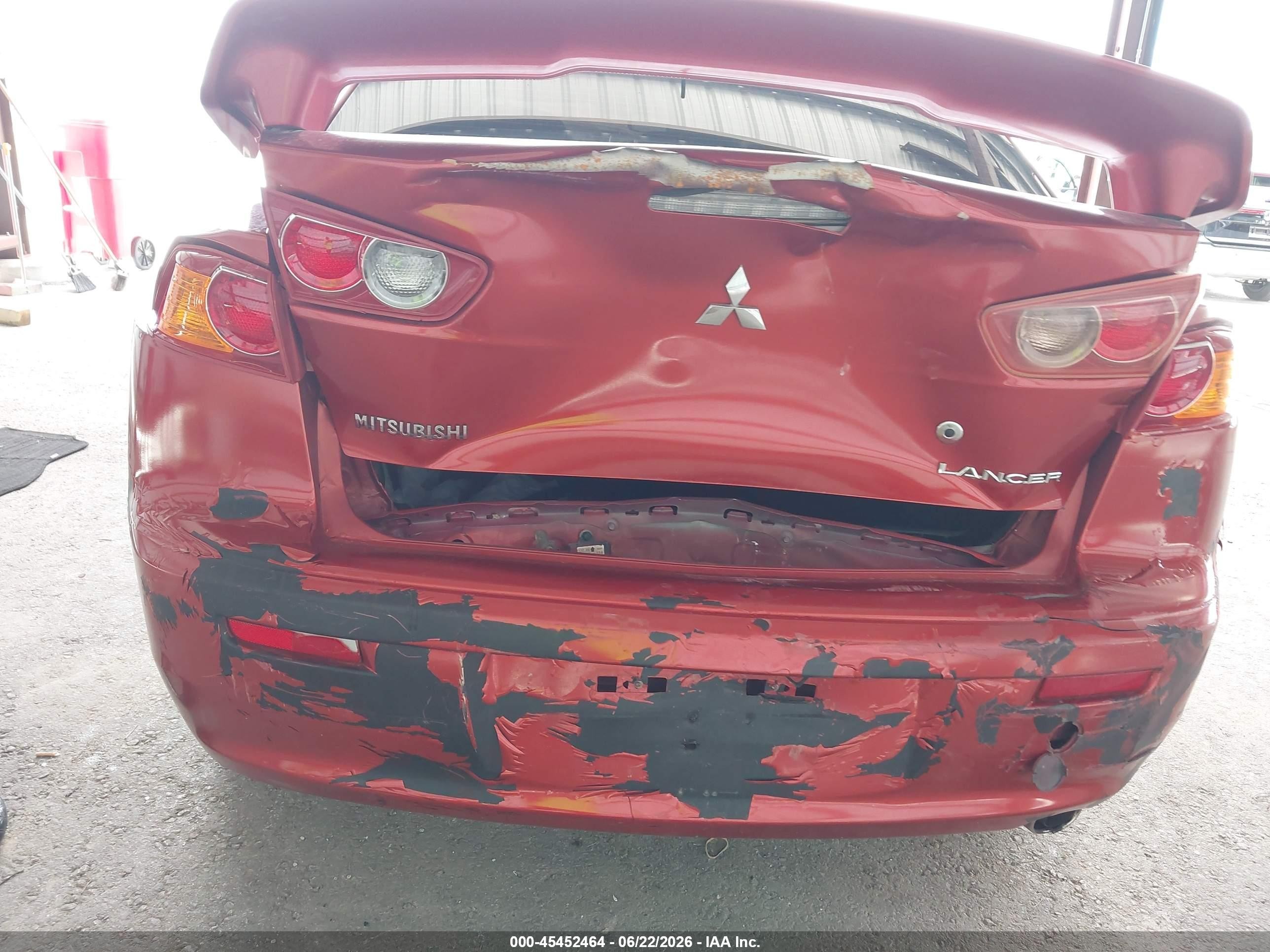 2009 Mitsubishi Lancer Gts Red vin: JA3AU86W39U040645