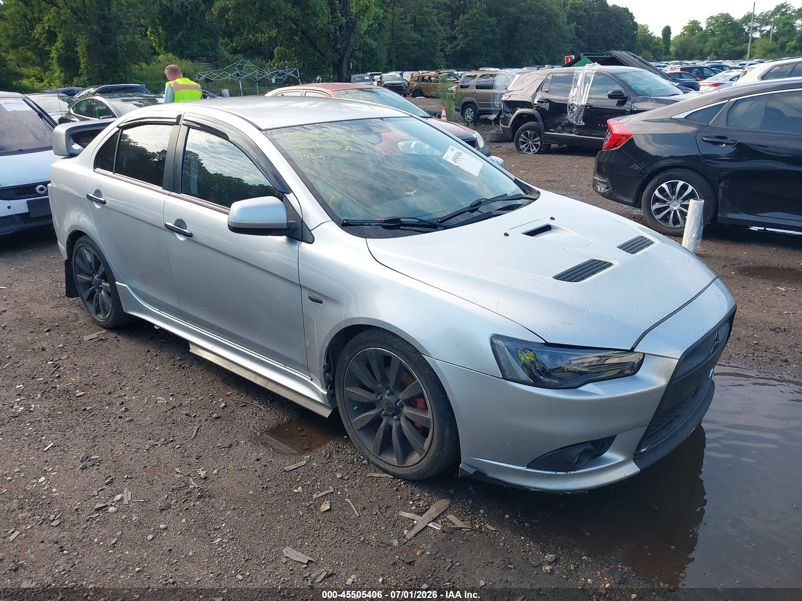 2009 Mitsubishi Lancer Ralliart Silver vin: JA3AV66V29U023053