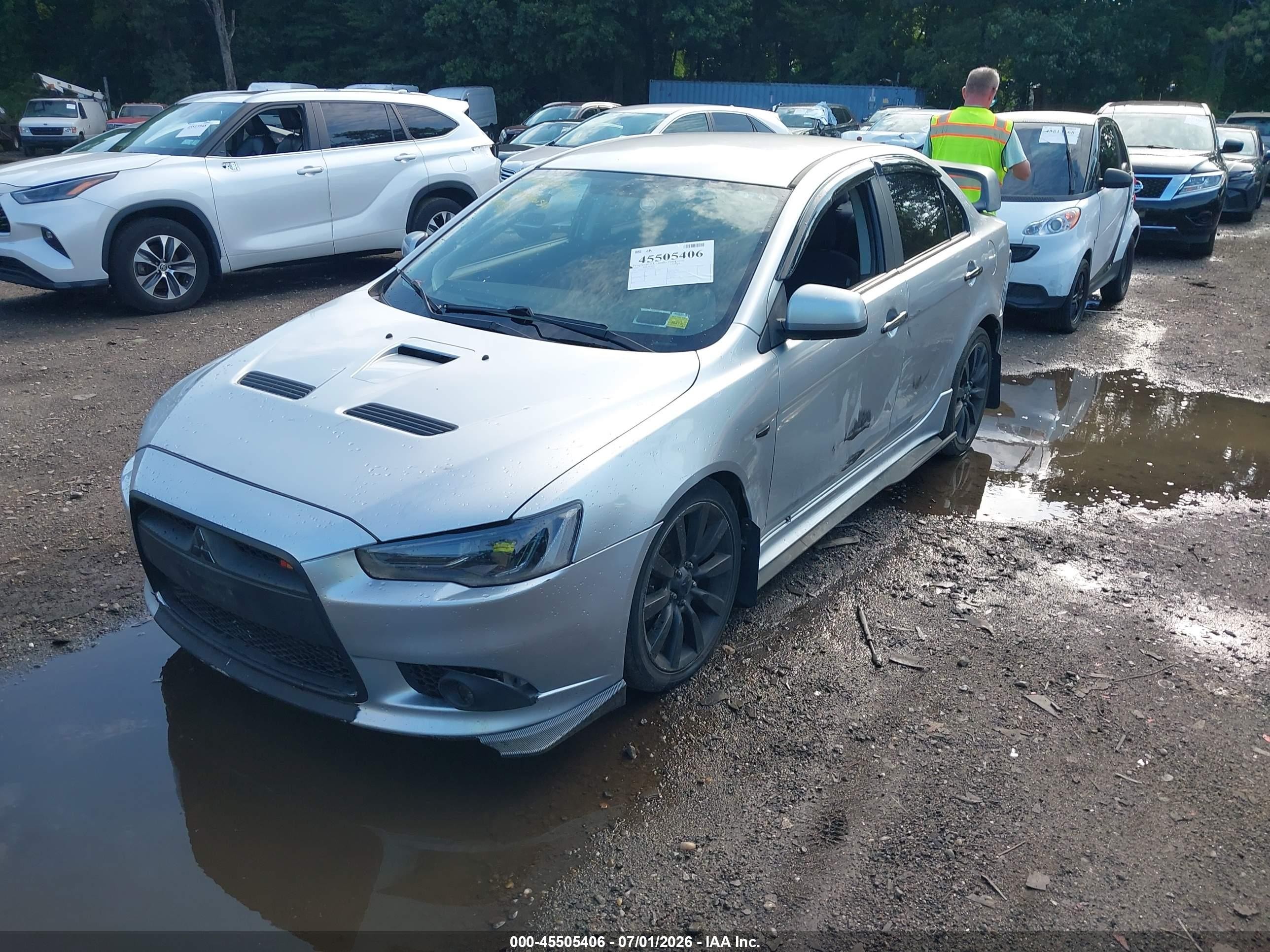 2009 Mitsubishi Lancer Ralliart Silver vin: JA3AV66V29U023053