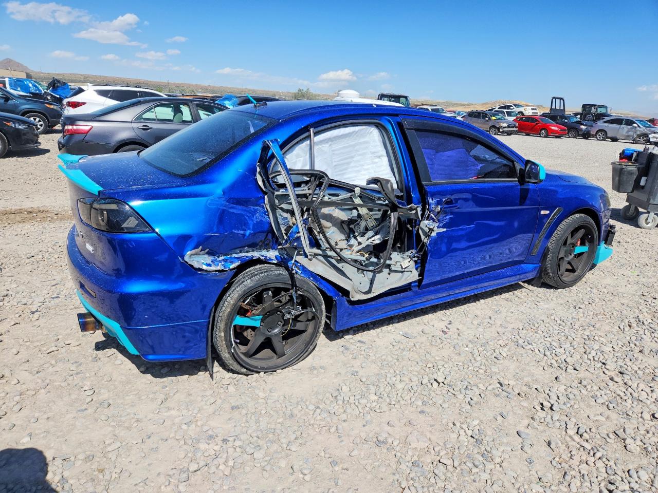 2008 Mitsubishi Lancer Evolution Gsr Синий vin: JA3AW86V58U045250