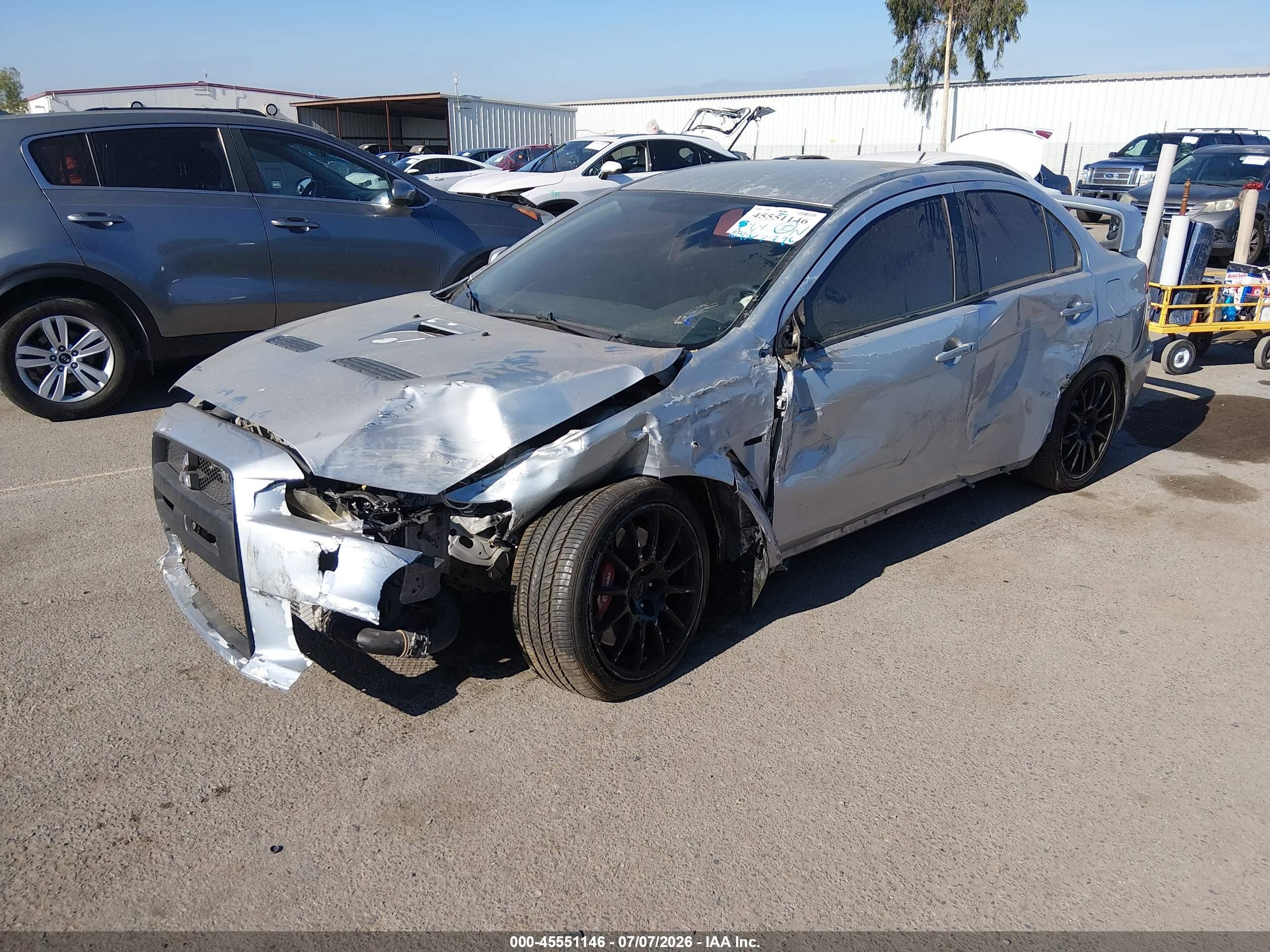 2008 Mitsubishi Lancer Evolution Gsr Silver vin: JA3AW86V88U049079