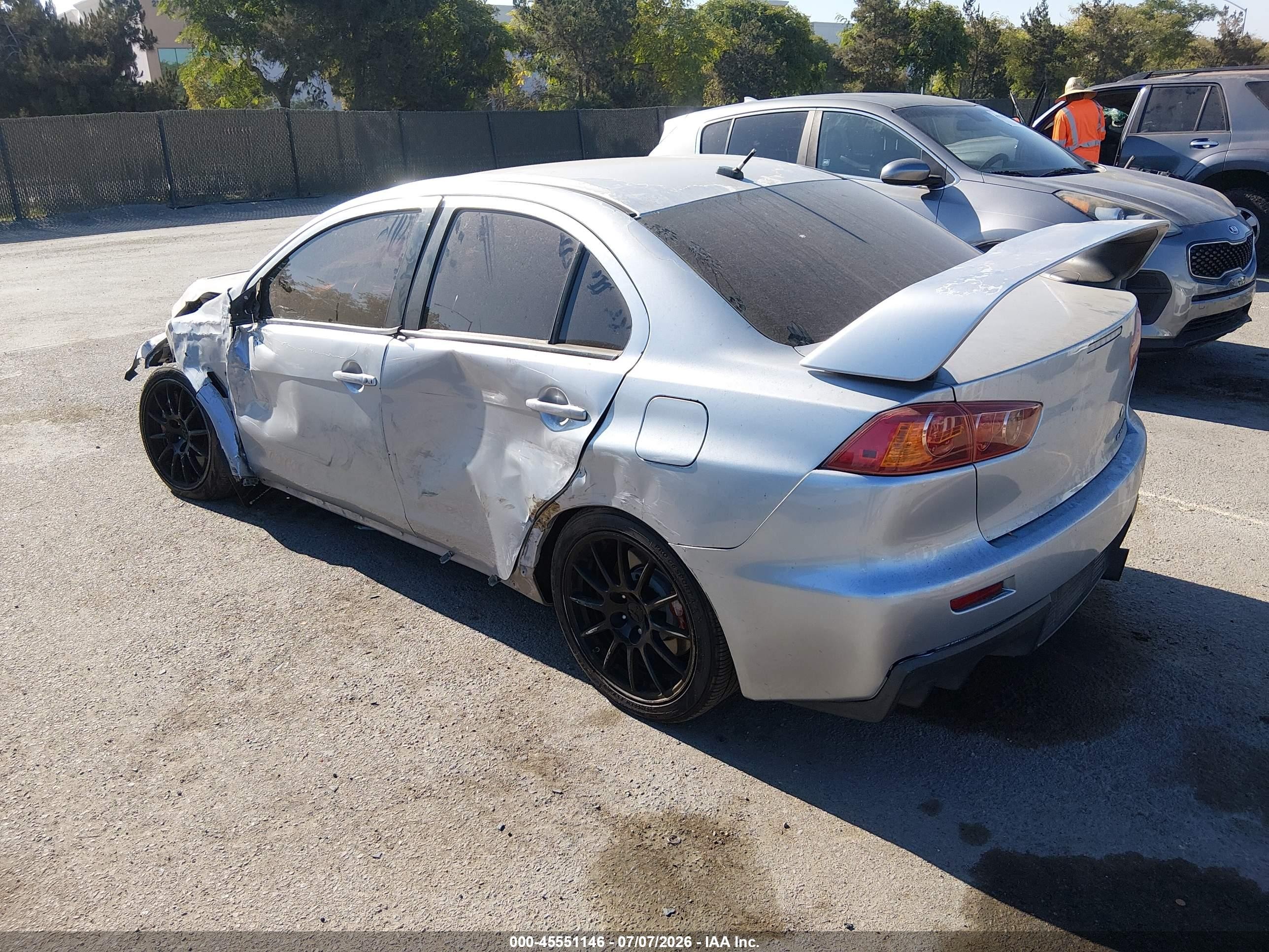 2008 Mitsubishi Lancer Evolution Gsr Silver vin: JA3AW86V88U049079