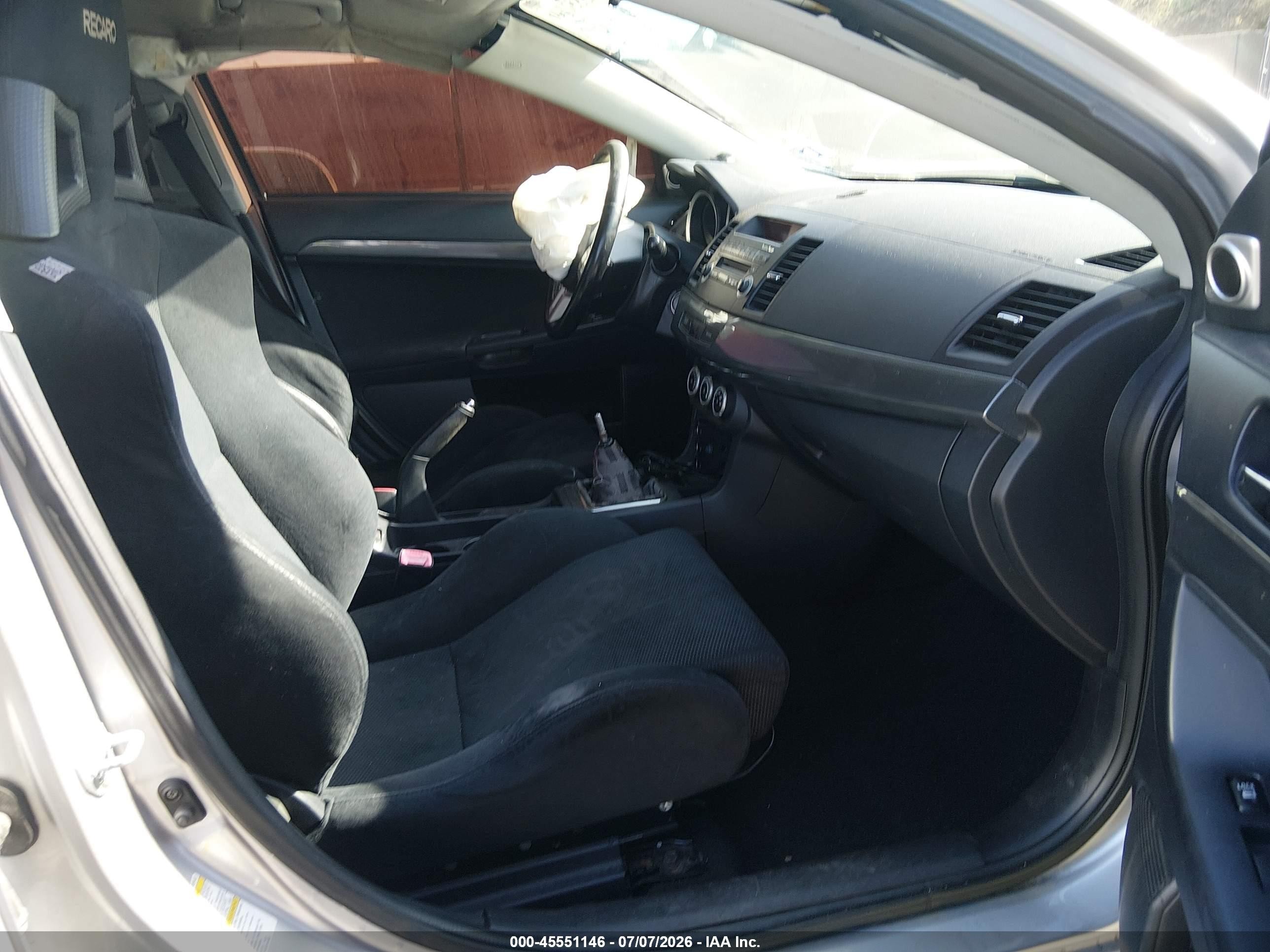 2008 Mitsubishi Lancer Evolution Gsr Silver vin: JA3AW86V88U049079