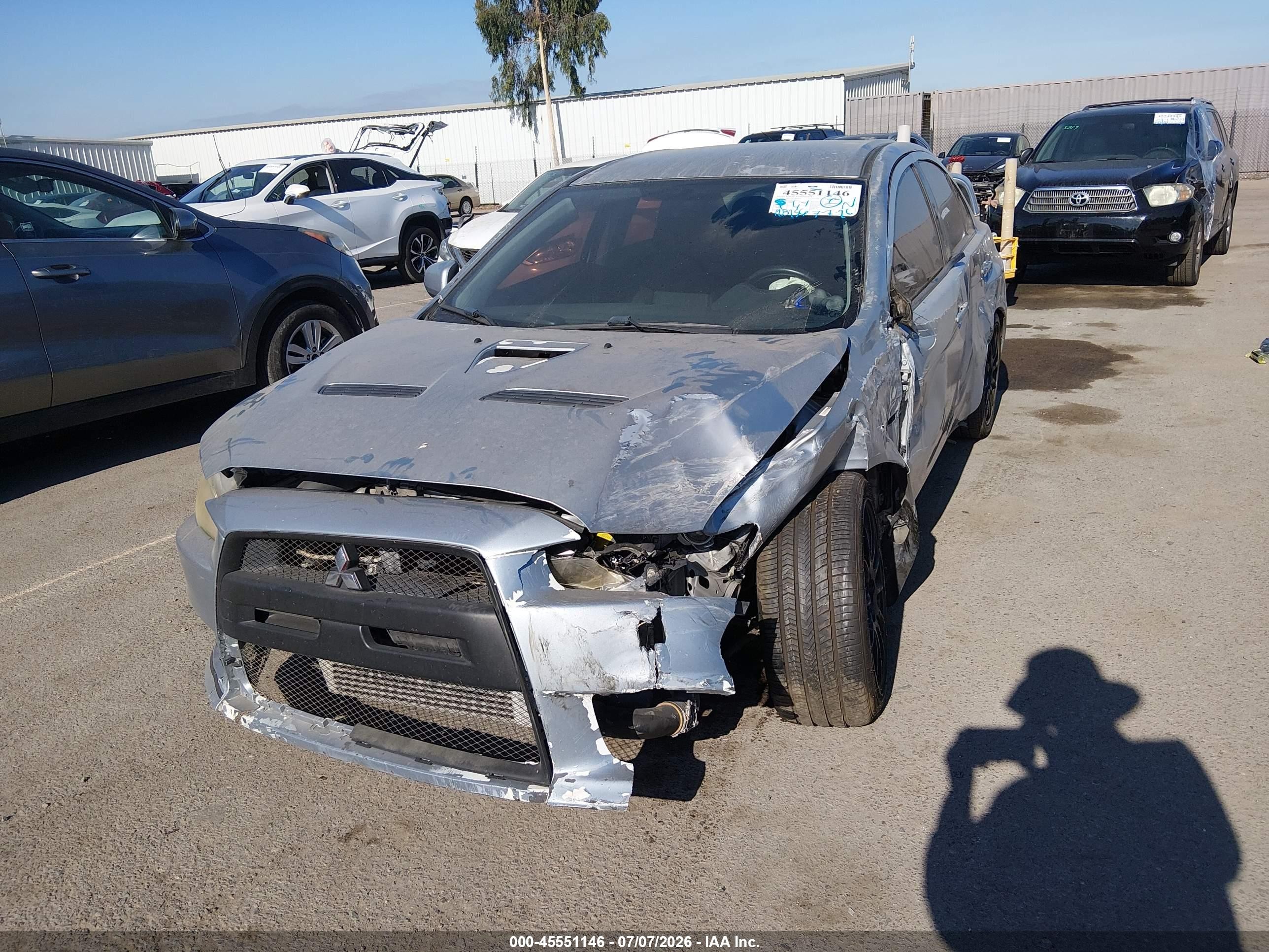 2008 Mitsubishi Lancer Evolution Gsr Silver vin: JA3AW86V88U049079