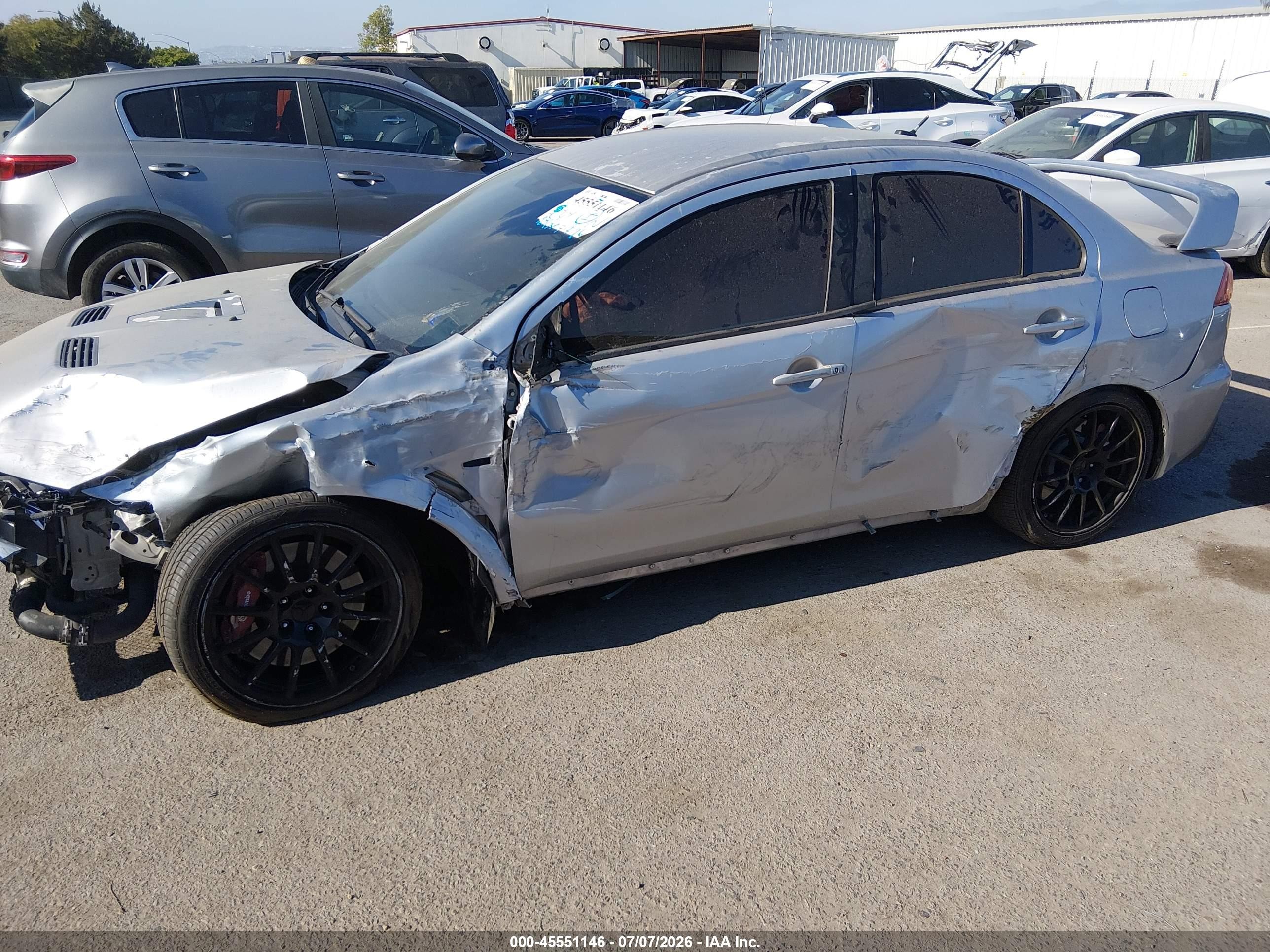 2008 Mitsubishi Lancer Evolution Gsr Silver vin: JA3AW86V88U049079