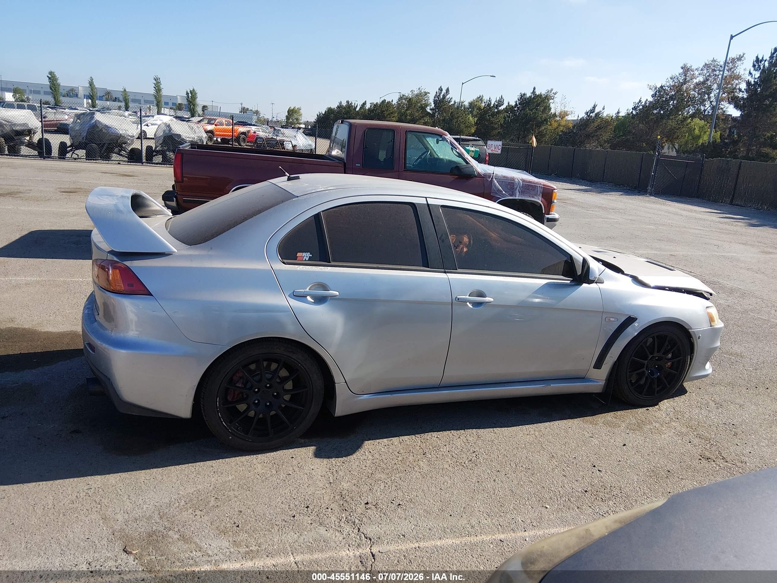 2008 Mitsubishi Lancer Evolution Gsr Silver vin: JA3AW86V88U049079