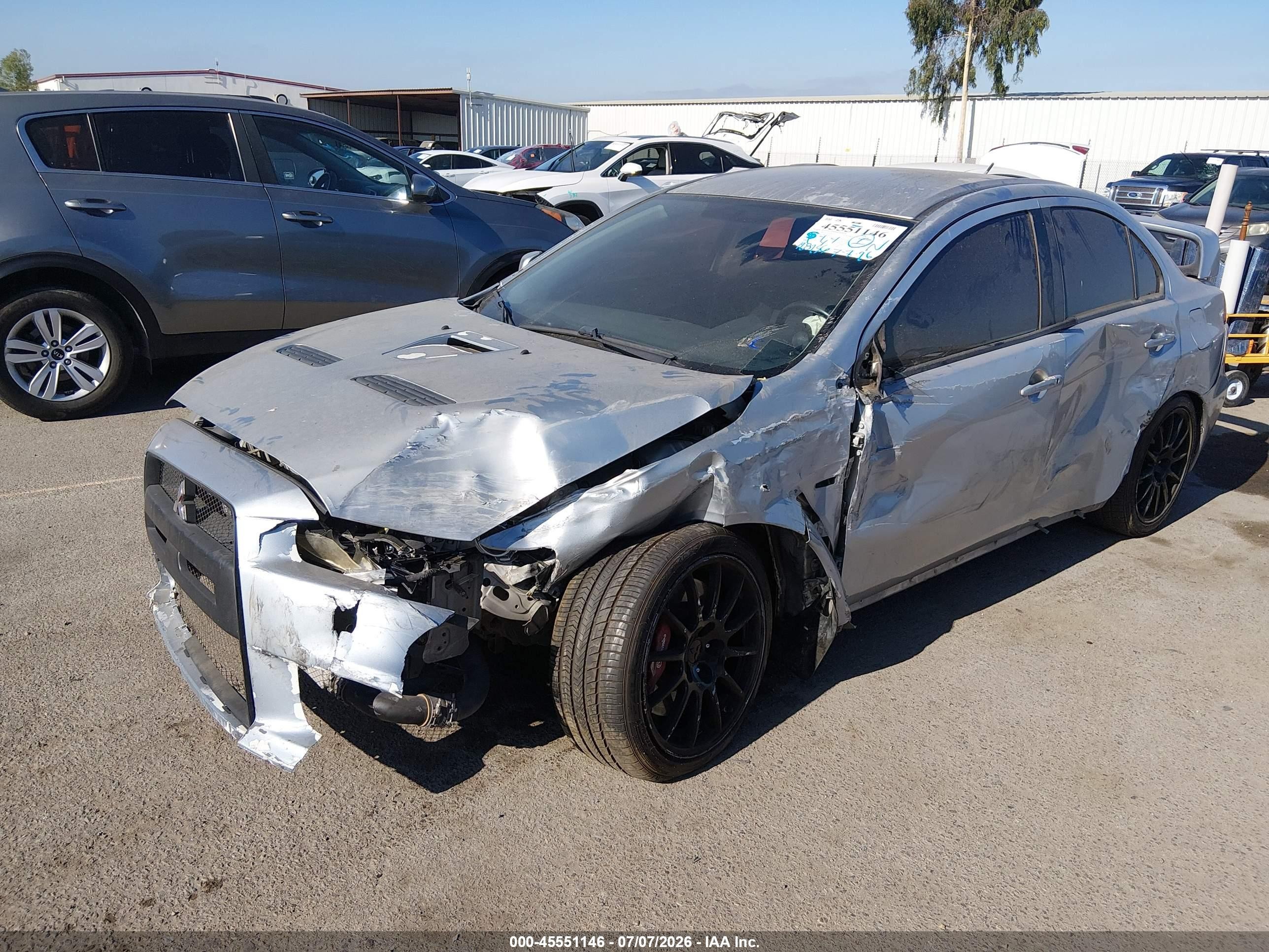 2008 Mitsubishi Lancer Evolution Gsr Silver vin: JA3AW86V88U049079