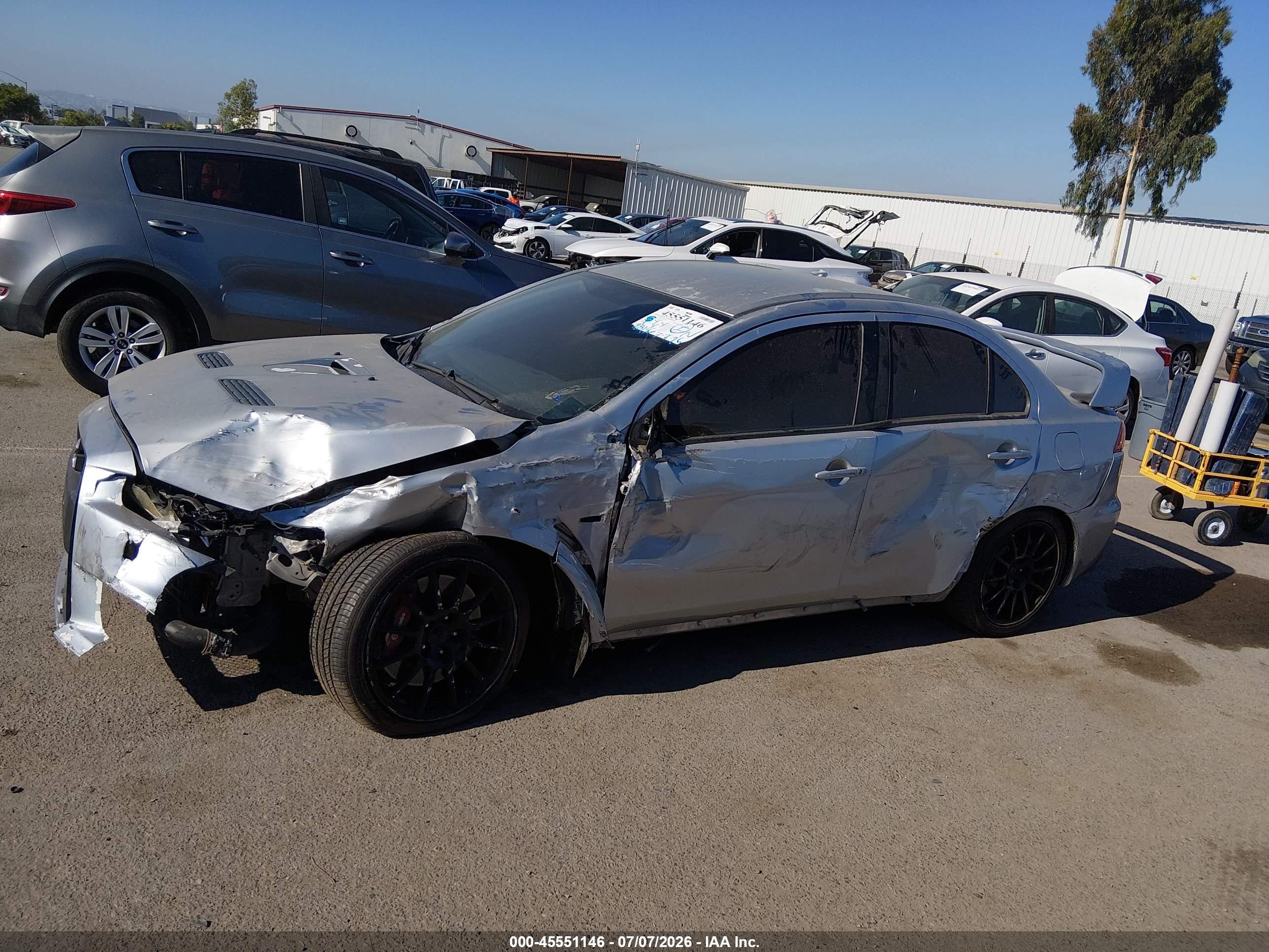 2008 Mitsubishi Lancer Evolution Gsr Silver vin: JA3AW86V88U049079