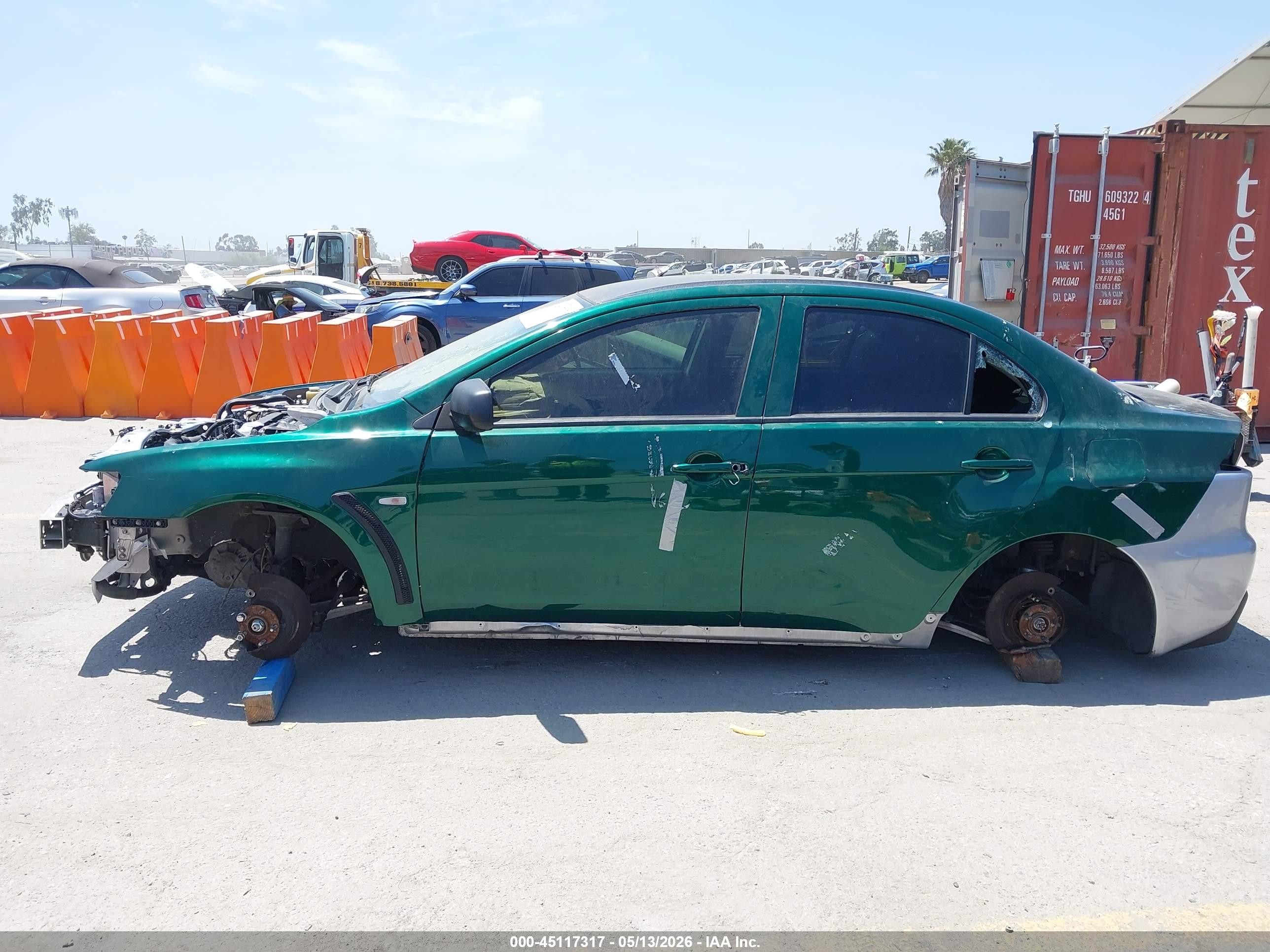 2008 Mitsubishi Lancer Evolution Gsr Green vin: JA3AW86VX8U048791