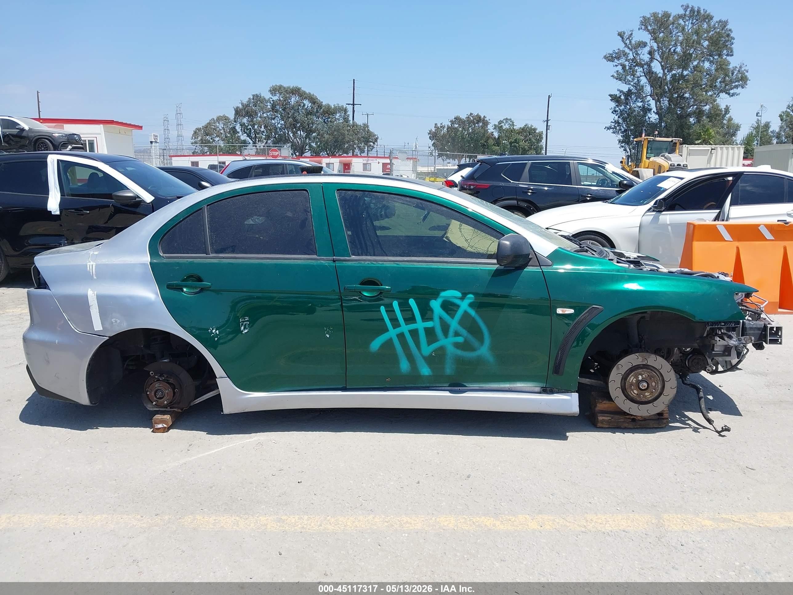 2008 Mitsubishi Lancer Evolution Gsr Green vin: JA3AW86VX8U048791