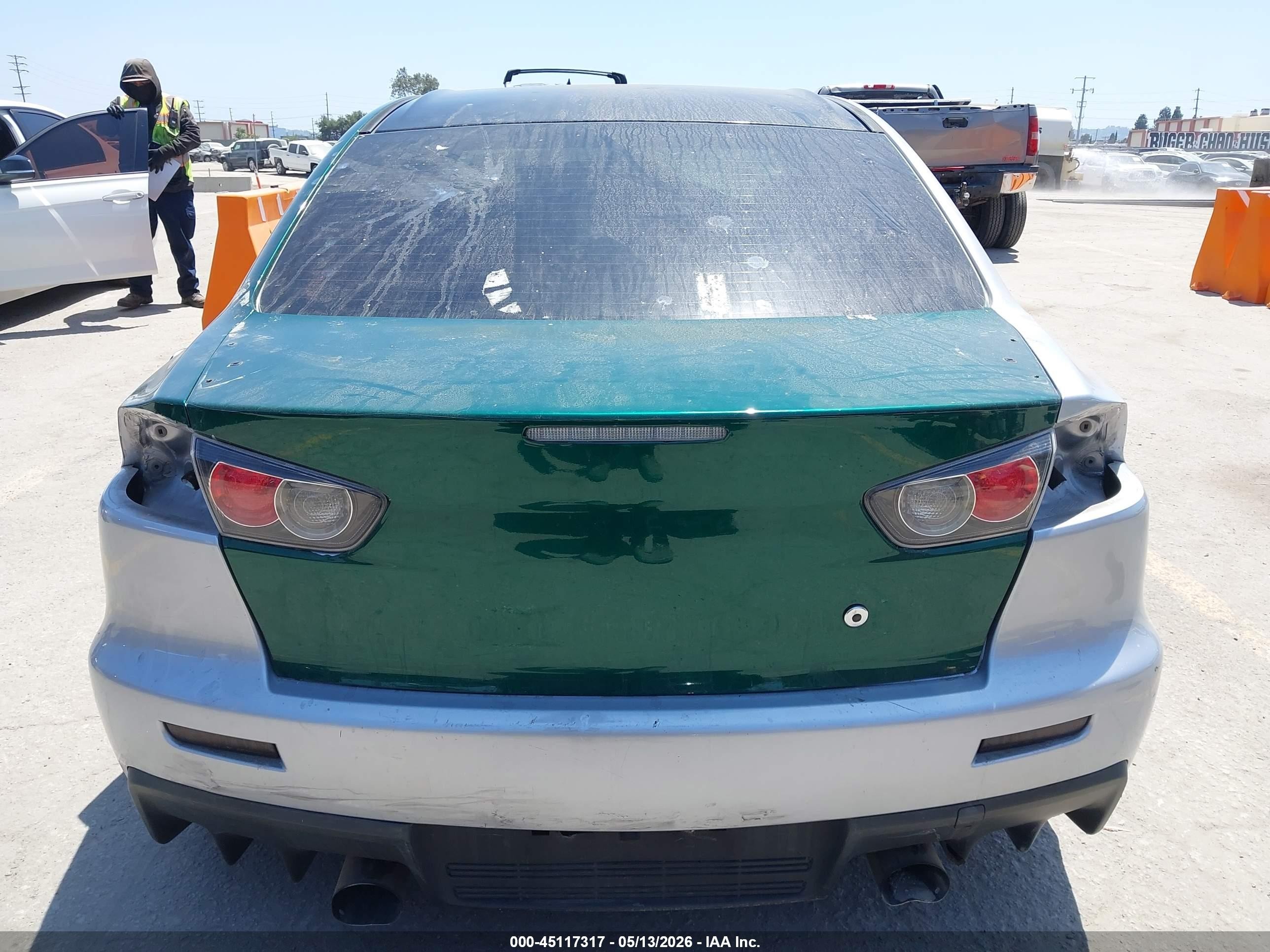 2008 Mitsubishi Lancer Evolution Gsr Green vin: JA3AW86VX8U048791