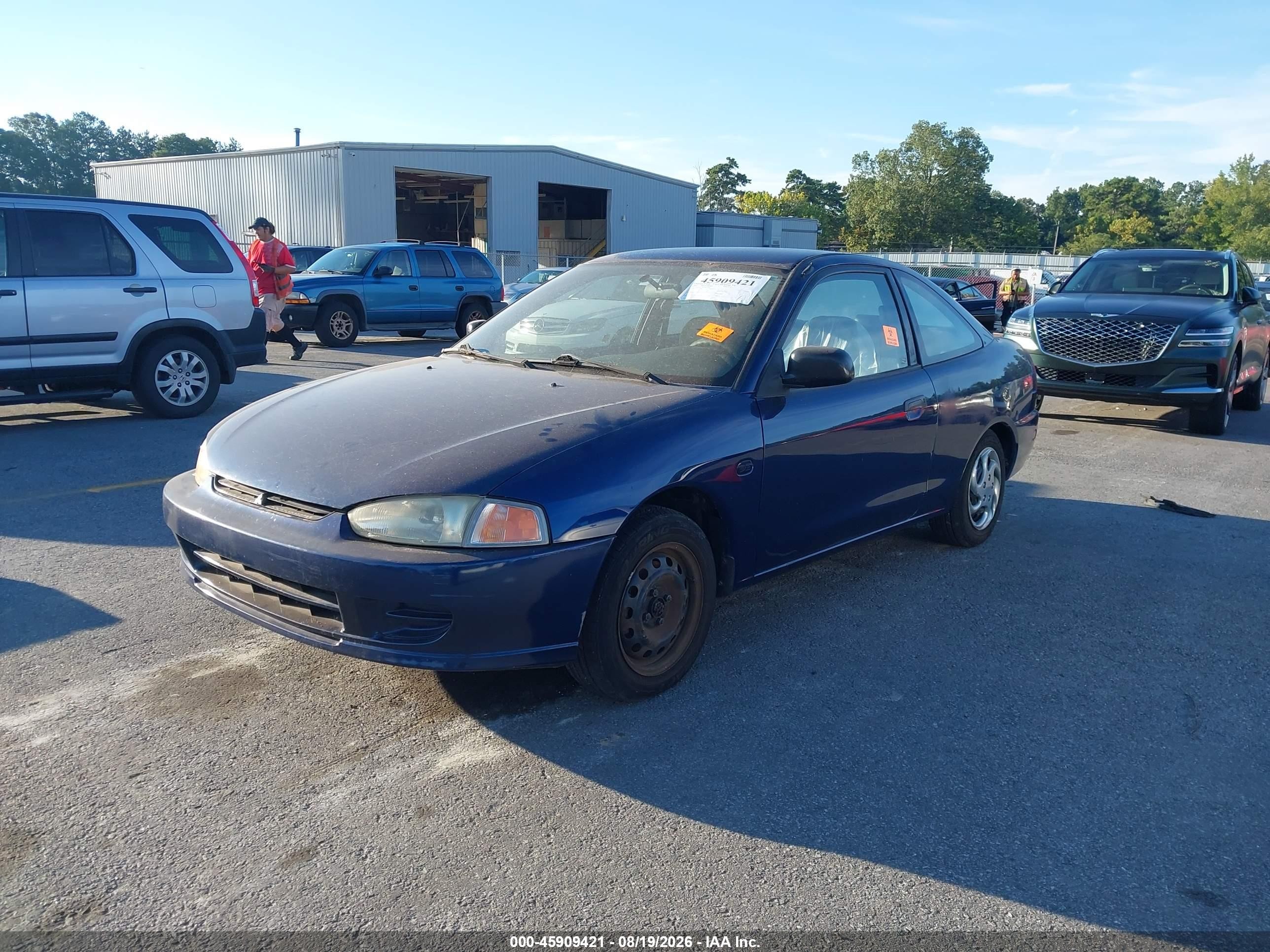 2002 Mitsubishi Mirage De Blue vin: JA3AY11A62U077329