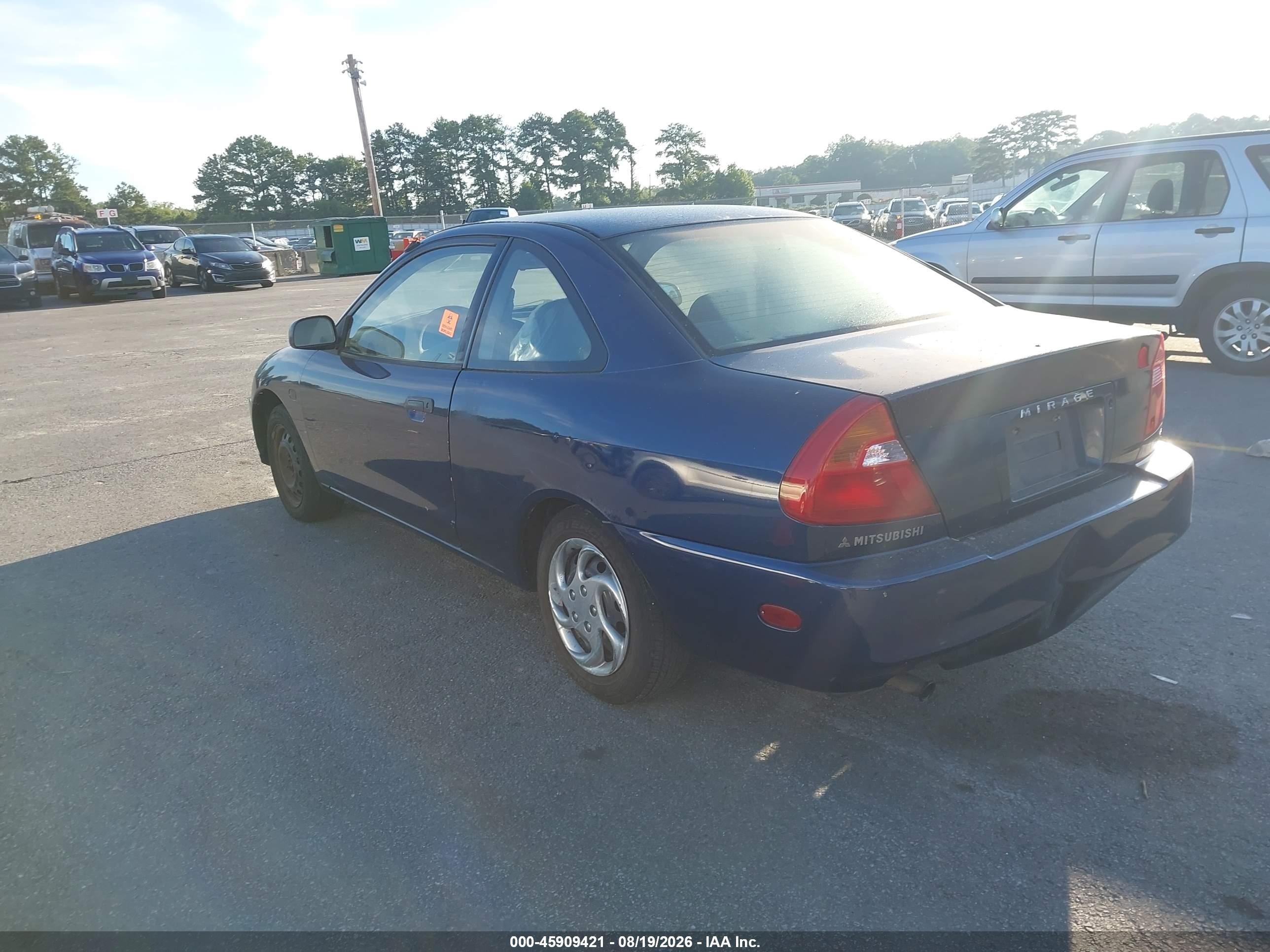 2002 Mitsubishi Mirage De Blue vin: JA3AY11A62U077329